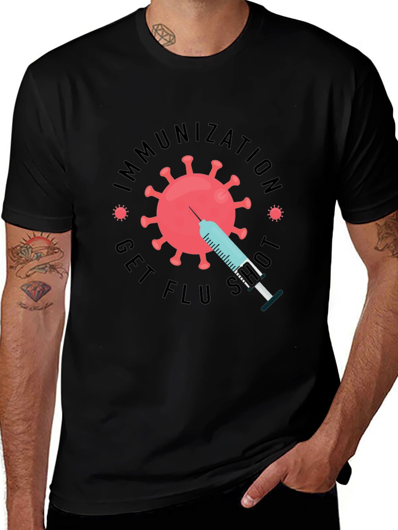 Variant 8 of Immunization Get Flu Shot Graphic Tee