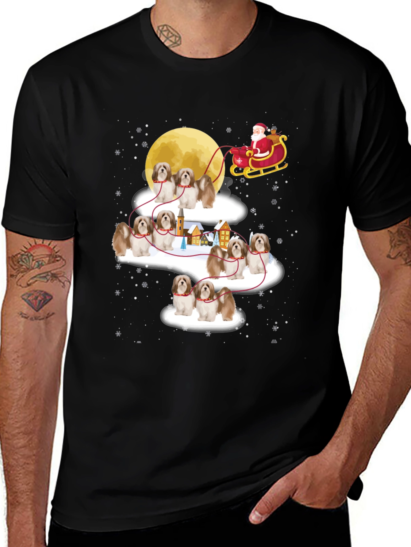 Variant 12 of Shih Tzu Christmas T-Shirt