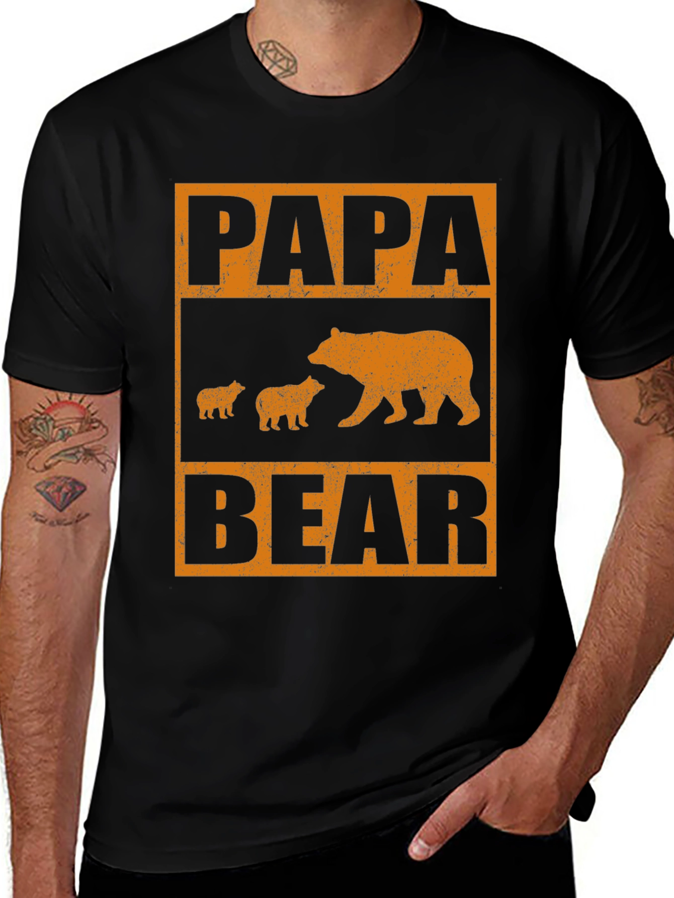 Papa Bear Graphic T-Shirt - Father's Day Gift
