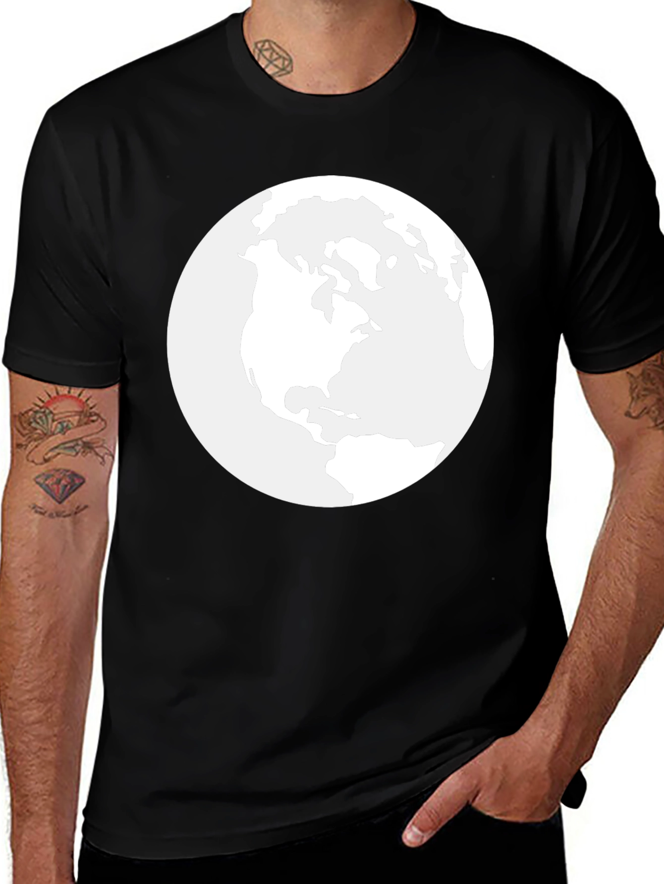 Variant 18 of Moon Graphic T-Shirt - Black