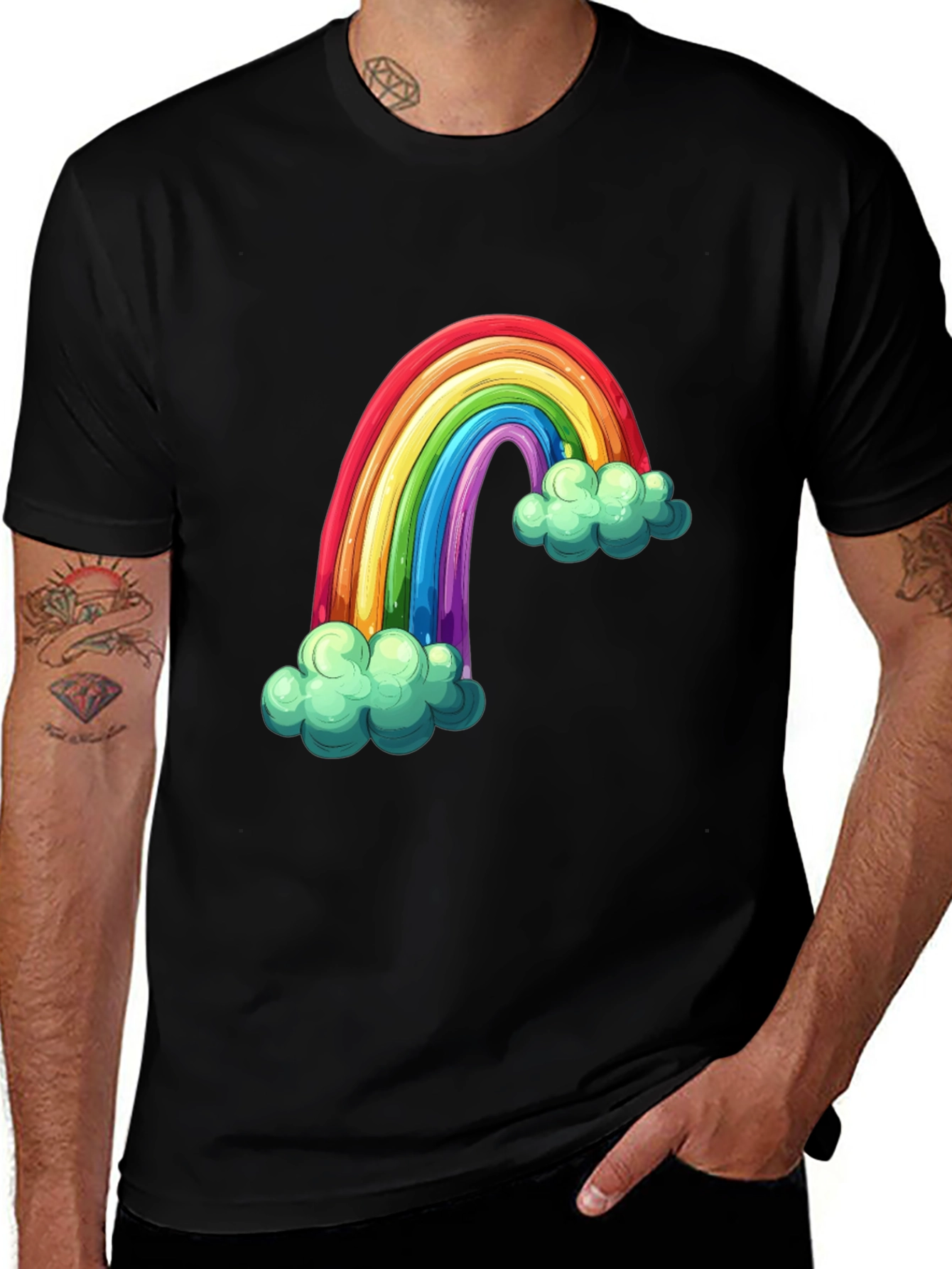 Variant 2 of Rainbow Graphic Tee - Stylish & Colorful