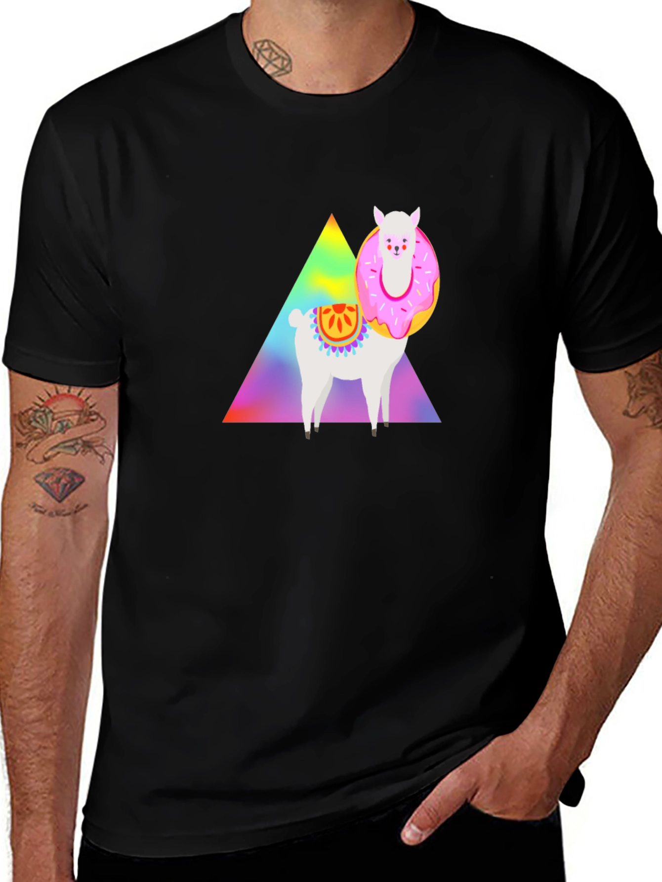 Variant 8 of Llama Donut T-Shirt - Graphic Tee