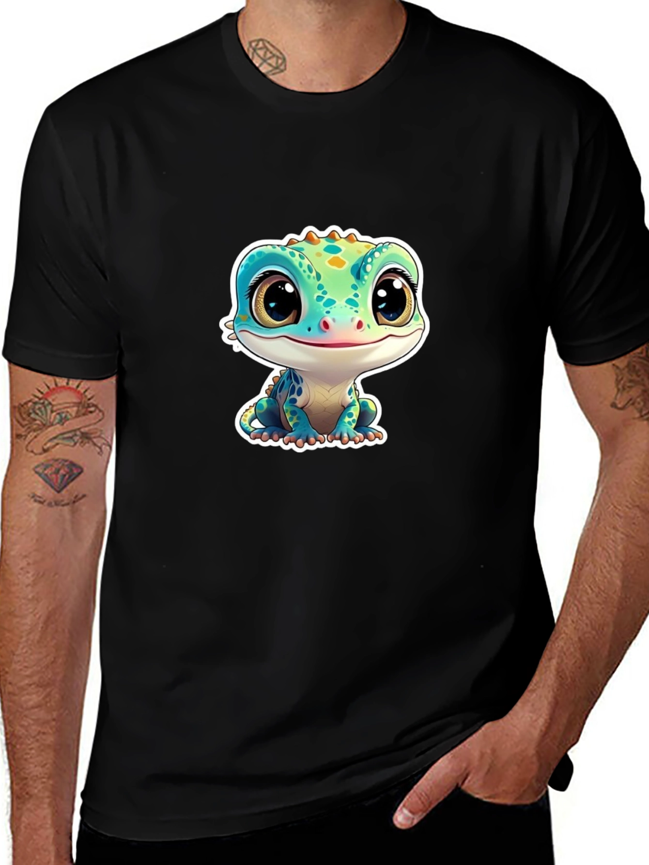 Variant 29 of Cute Cartoon Gecko T-Shirt