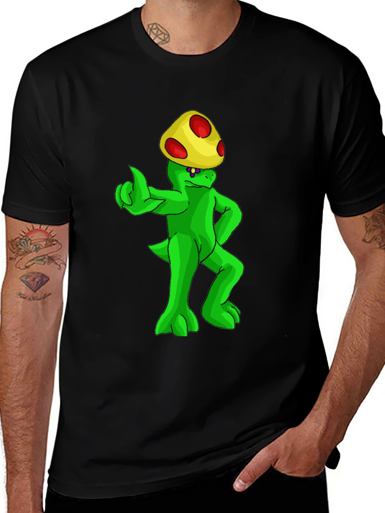 Variant 23 of Mushroom Monster Graphic Tee - Funny Cartoon T-Shirt