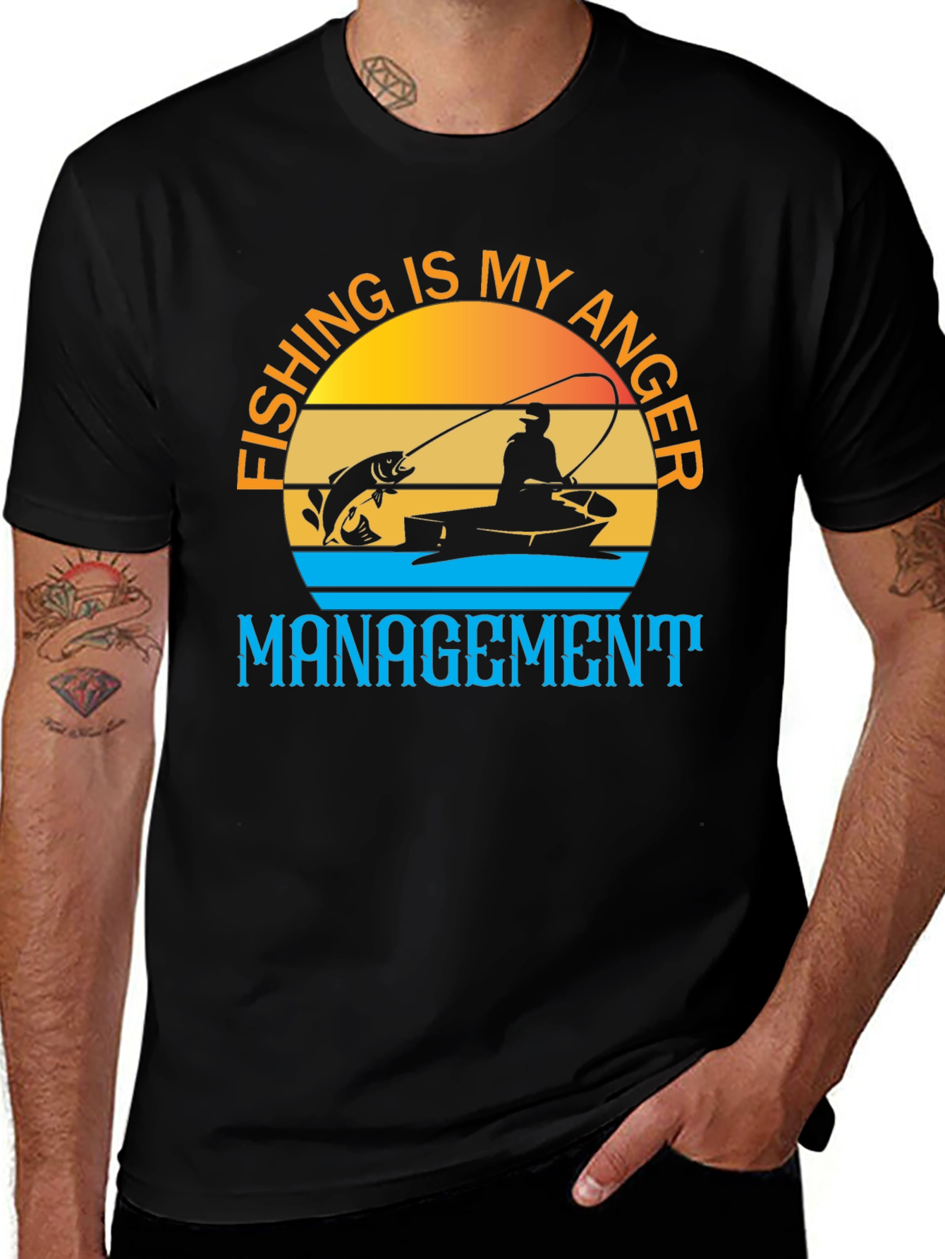 Variant 12 of Fishing is My Anger Management T-Shirt