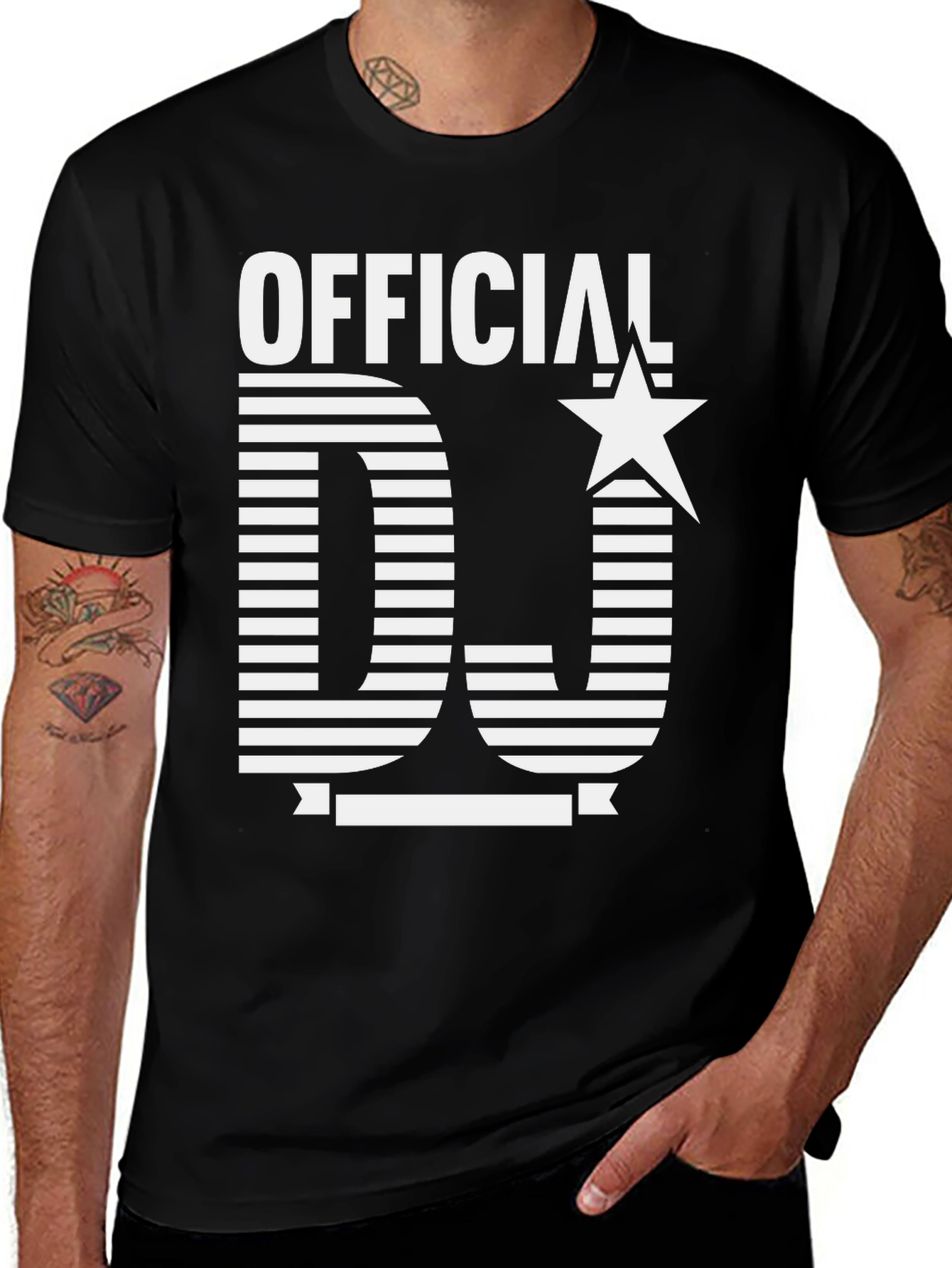 Official DJ Star Graphic T-Shirt - Black