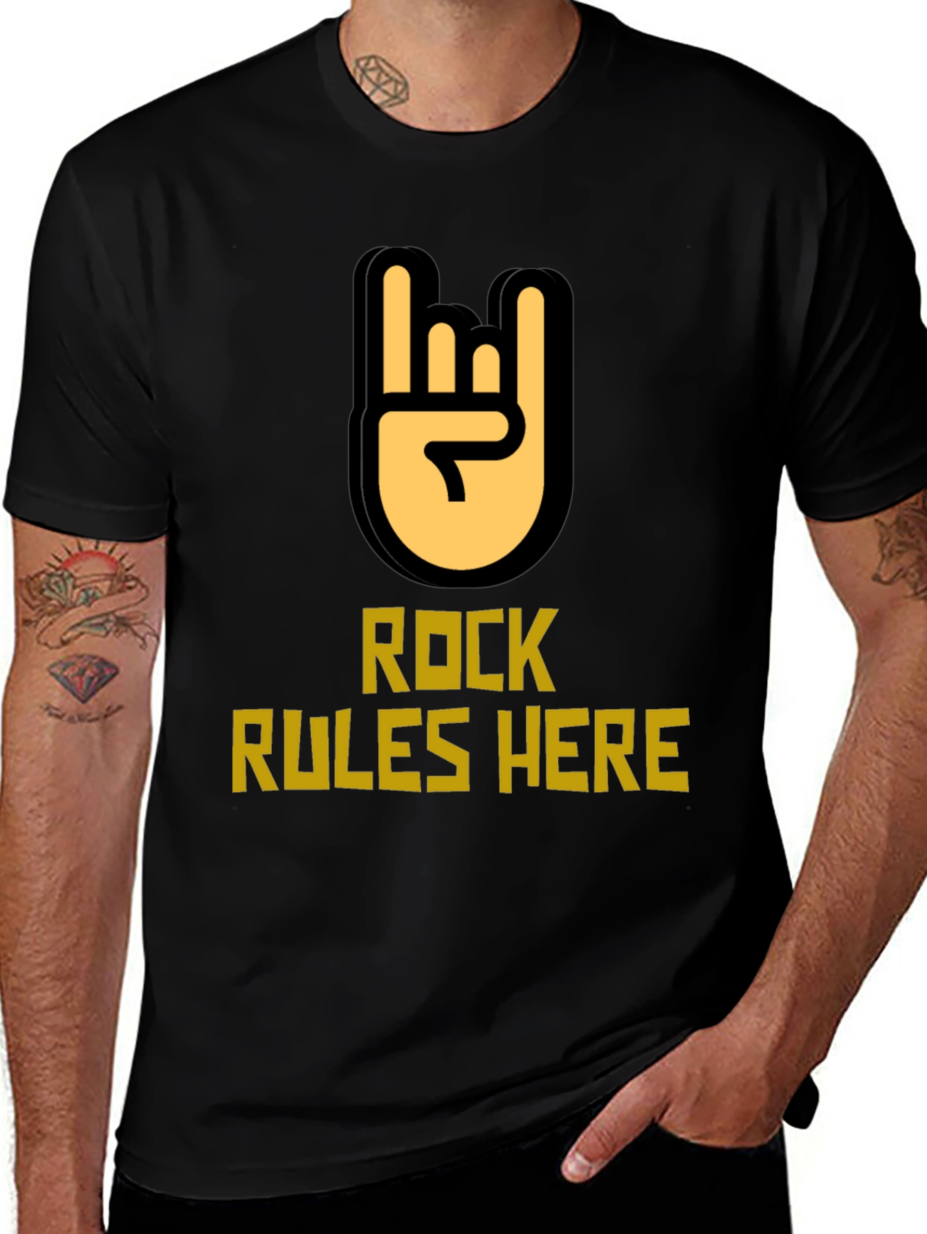 Rock Rules Here Graphic Tee