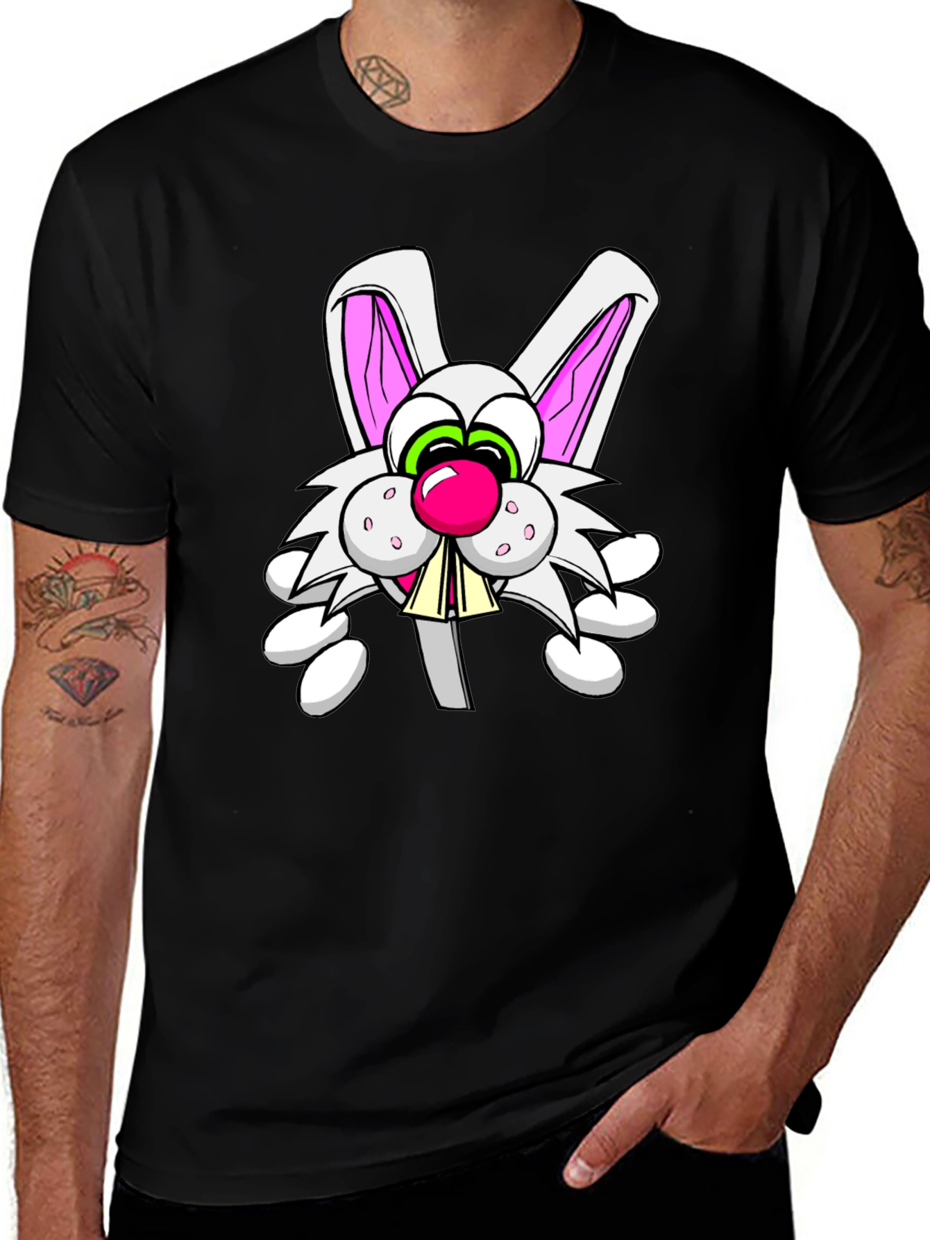 Variant 6 of Cartoon Rabbit Graphic Tee - Funny Bunny T-Shirt
