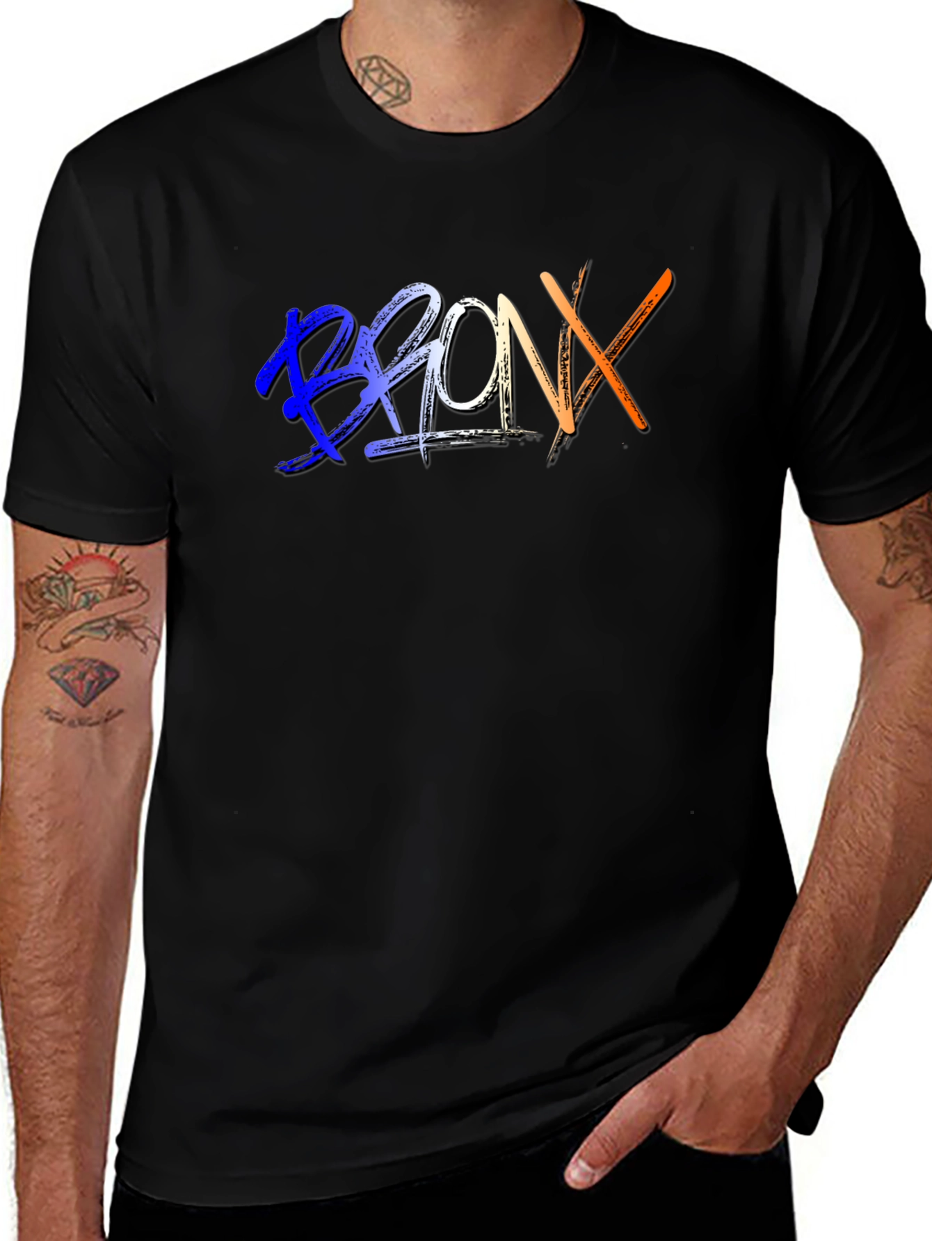 Bronx Graphic Tee - Stylish Black T-Shirt