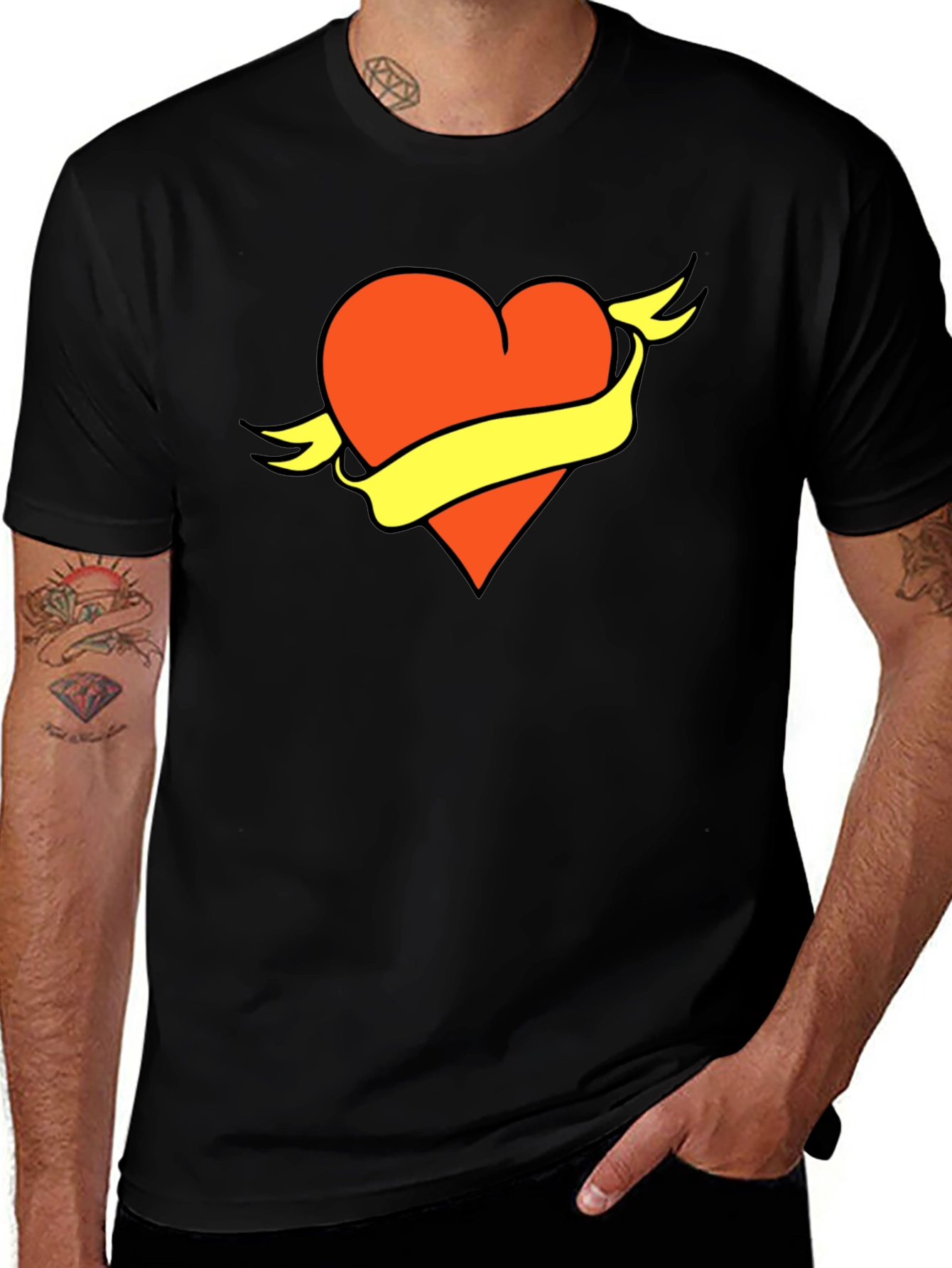 Variant 22 of Heart & Banner Graphic Tee - Bold Design, Soft Fabric