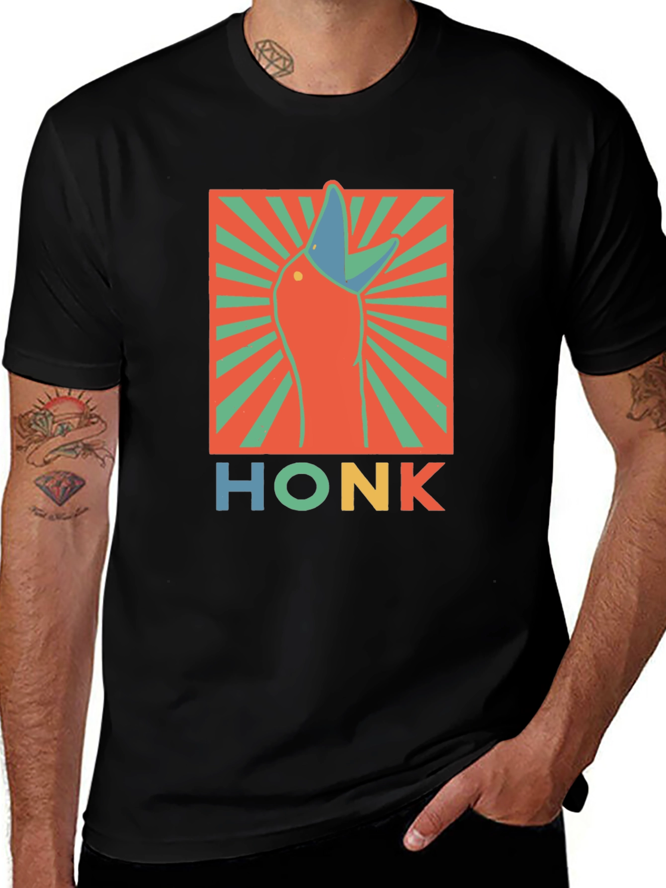 Variant 18 of Honk Goose Graphic T-Shirt - Funny Animal Tee