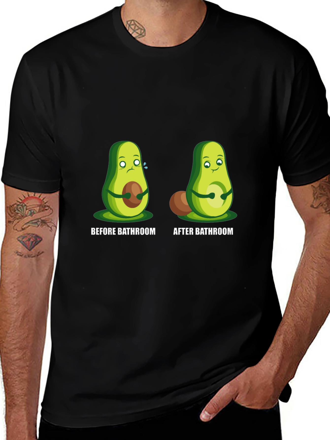 Variant 24 of Avocado Before and After Bathroom Graphic Tee