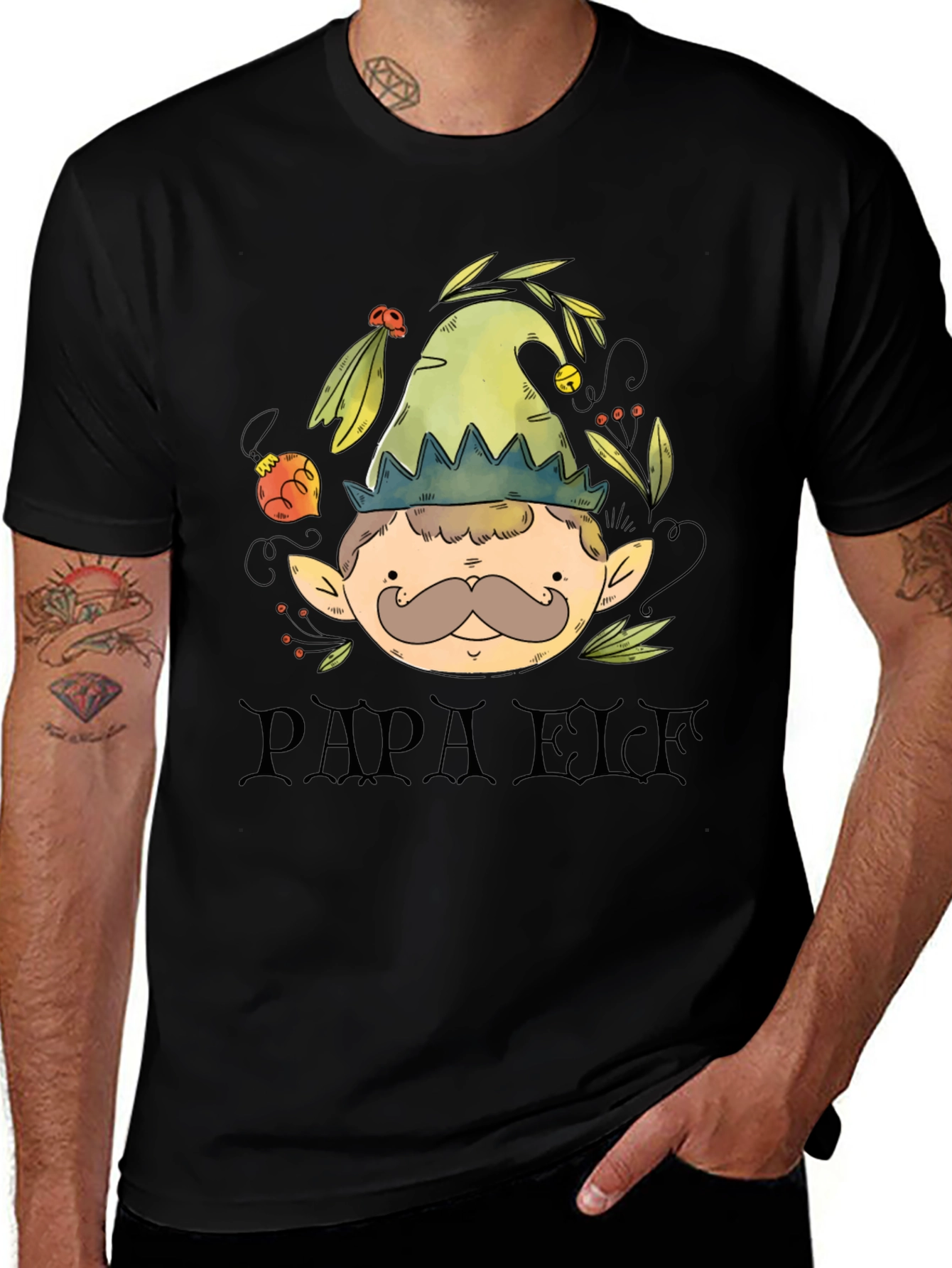 Variant 27 of Papa Elf Holiday T-Shirt