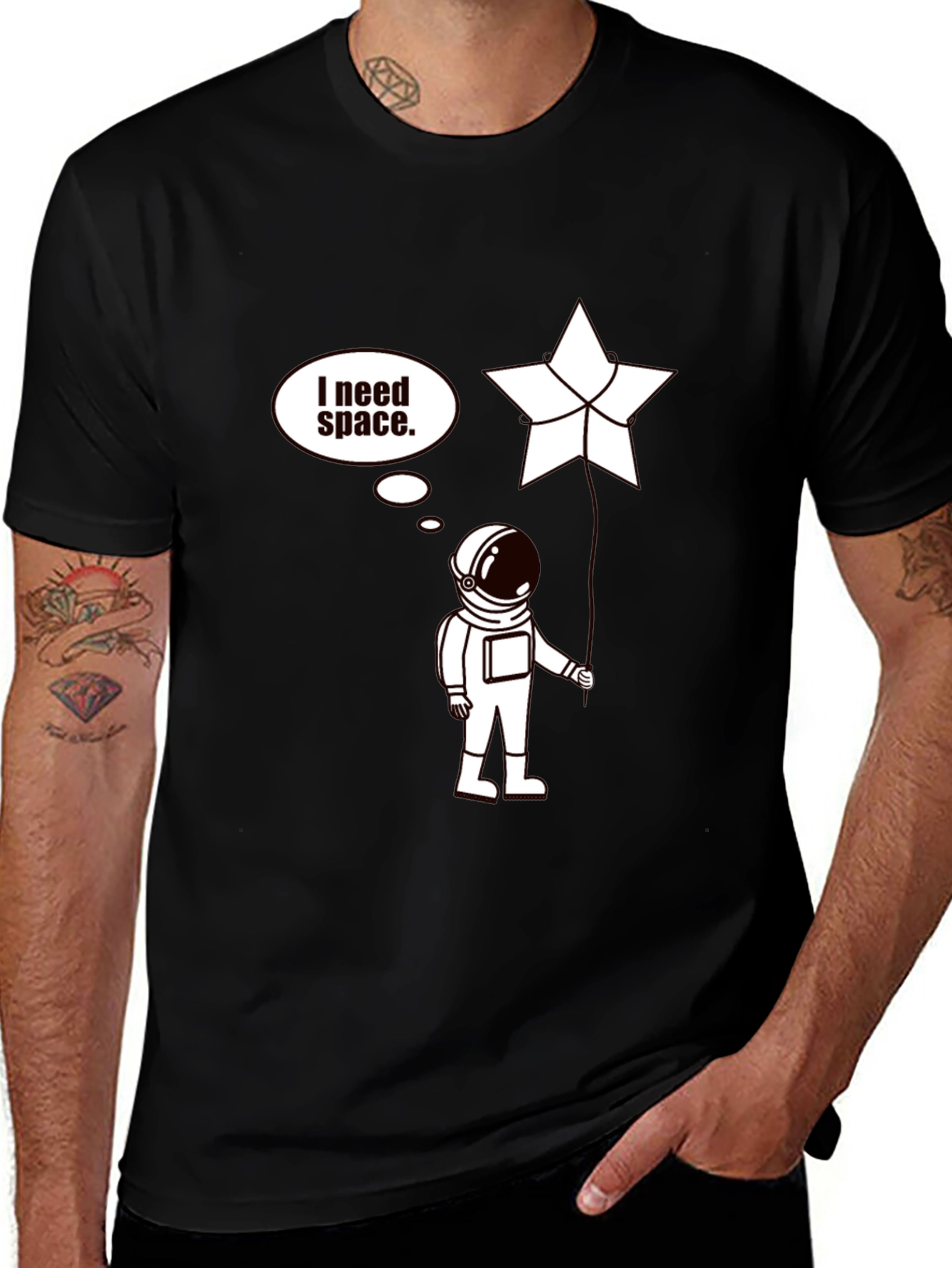 Variant 28 of Astronaut Needs Space Black T-Shirt