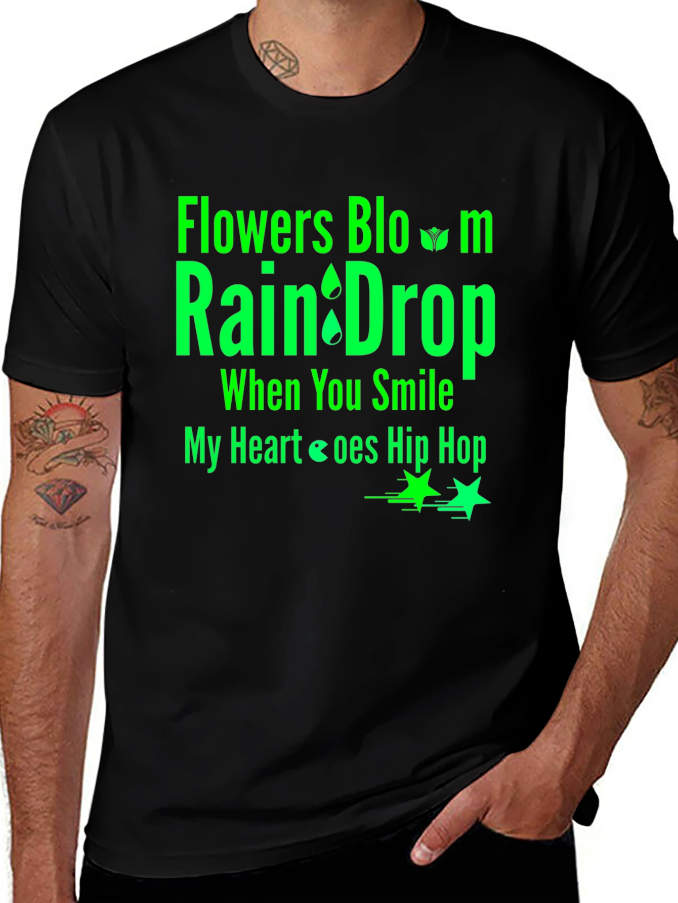 Variant 15 of Flowers Bloom Raindrop T-Shirt