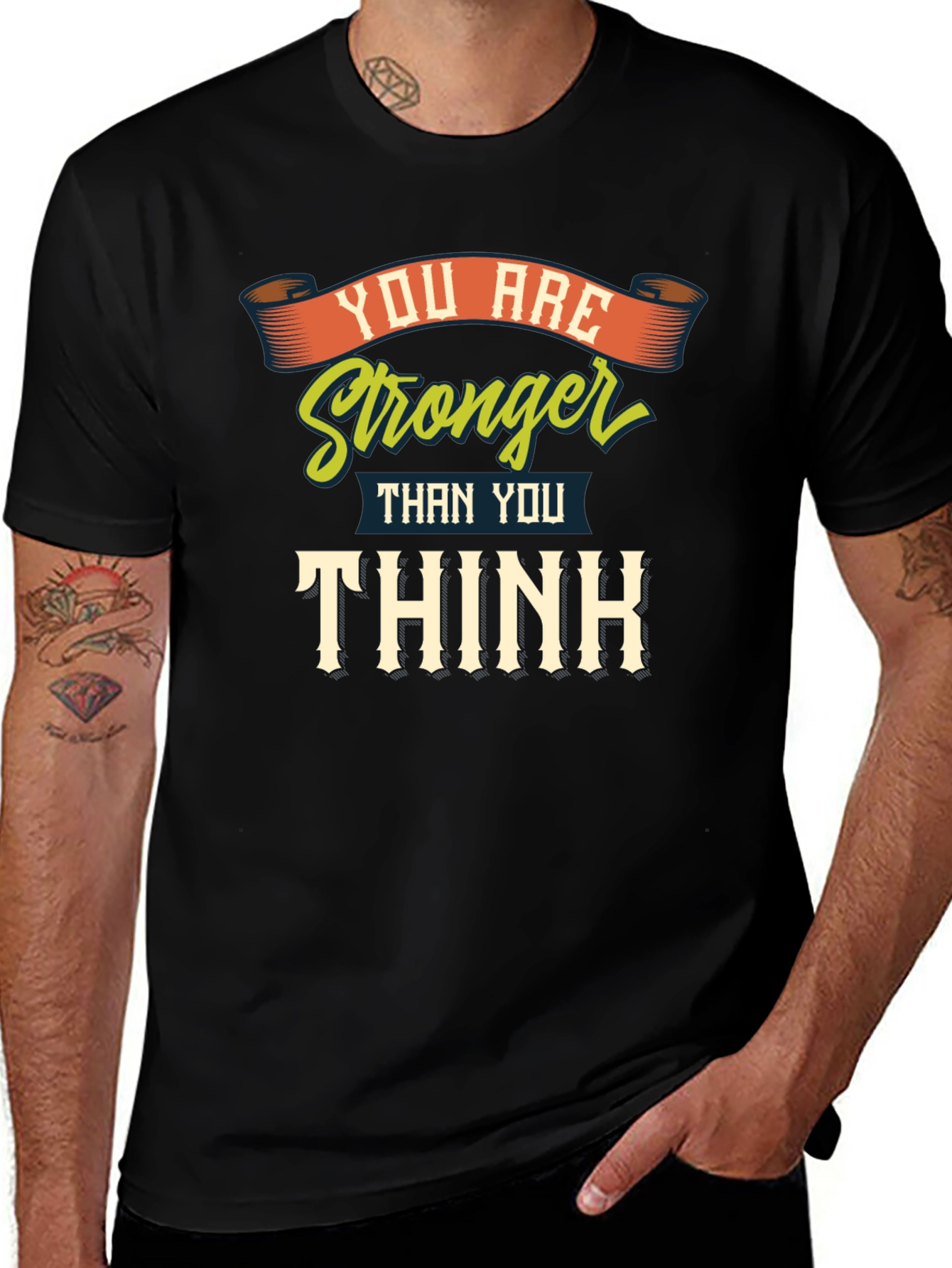 Variant 28 of Stronger Than You Think Graphic Tee - Inspiring Comfort Fit