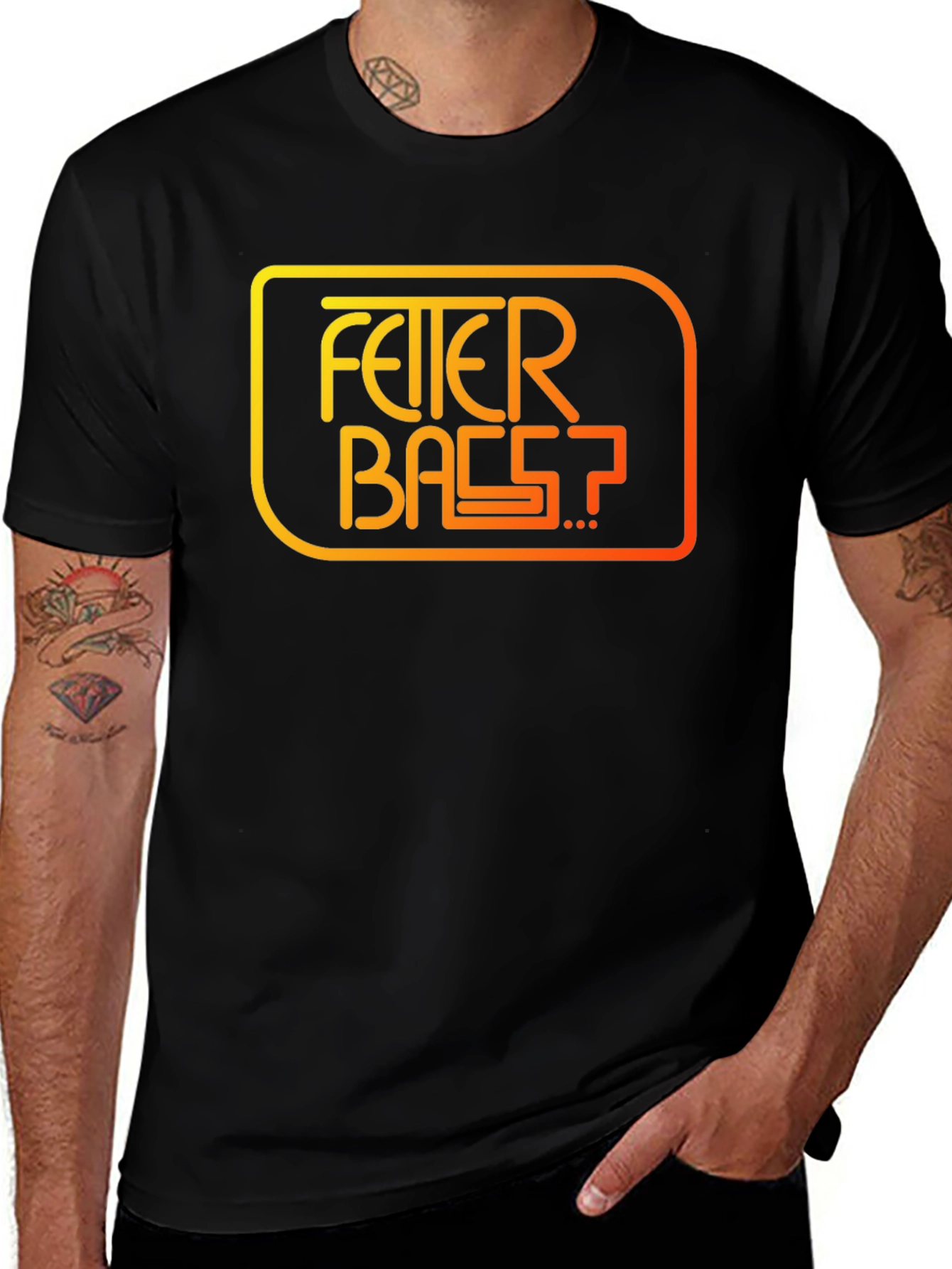 Variant 7 of Feier Bags? Graphic T-Shirt - Black Crew Neck Tee