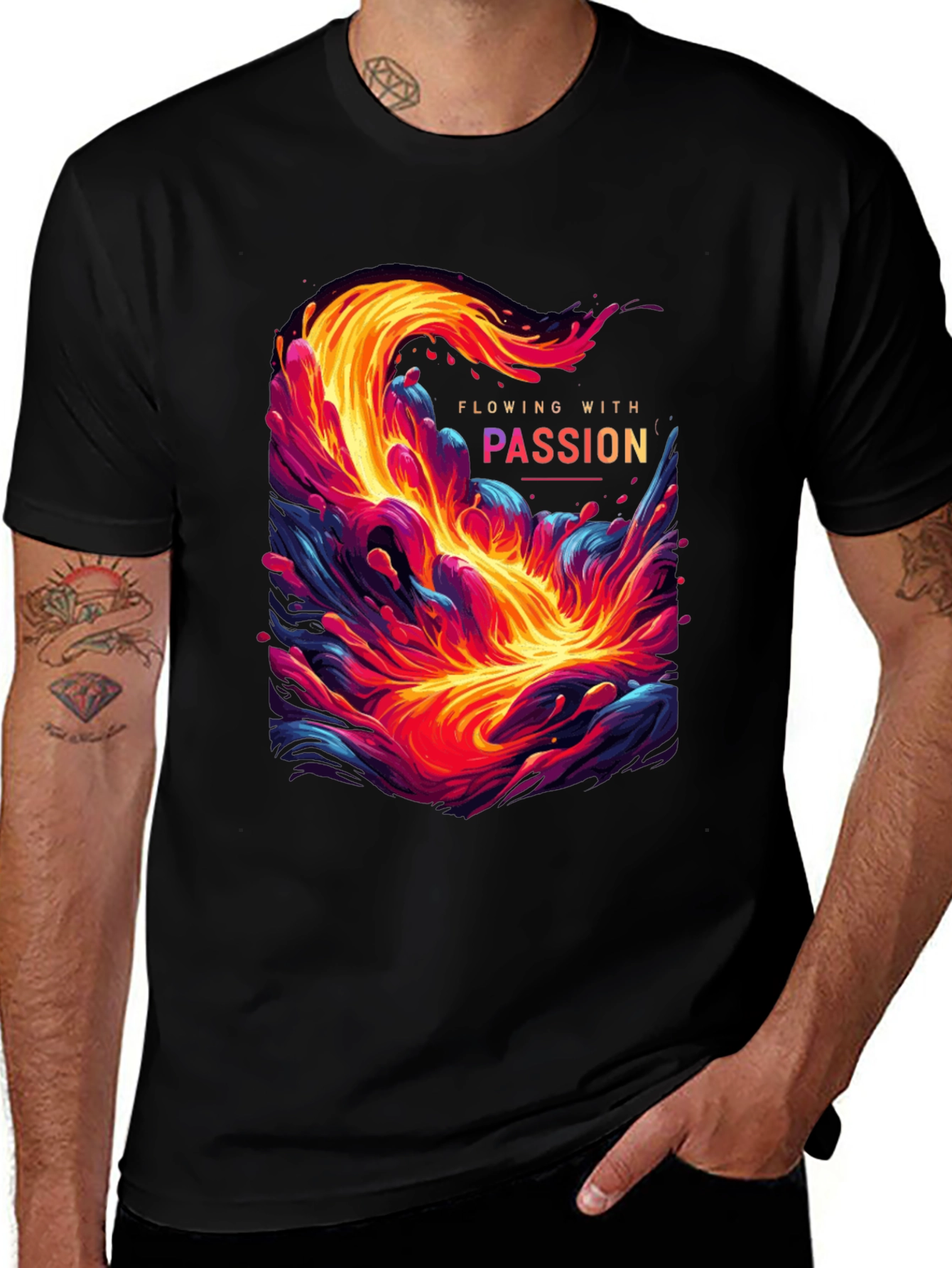 Variant 18 of Flowing with Passion Graphic T-Shirt