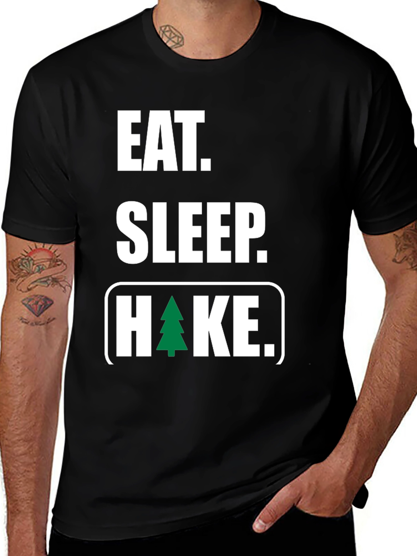 Variant 6 of Eat Sleep Hike T-Shirt - Outdoor Adventure Tee