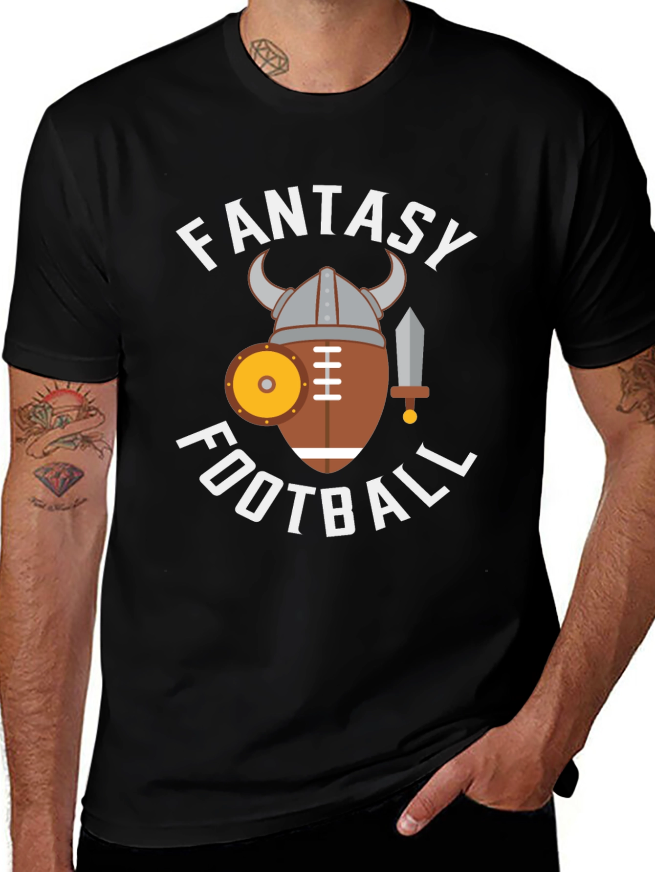 Variant 18 of Fantasy Football Viking Style Graphic Tee