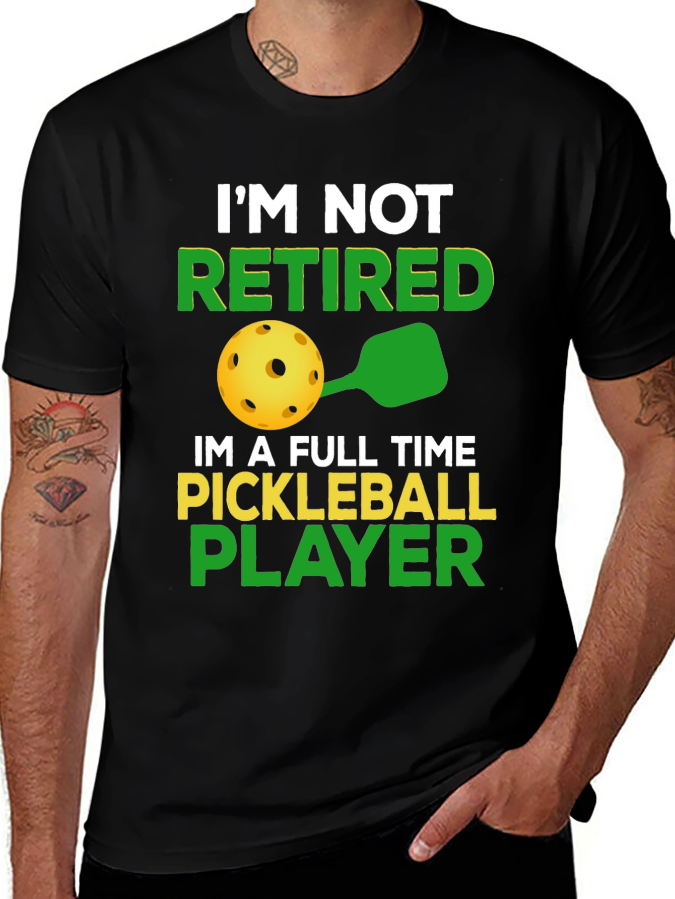 Variant 24 of Pickleball Player T-Shirt - I'm Not Retired