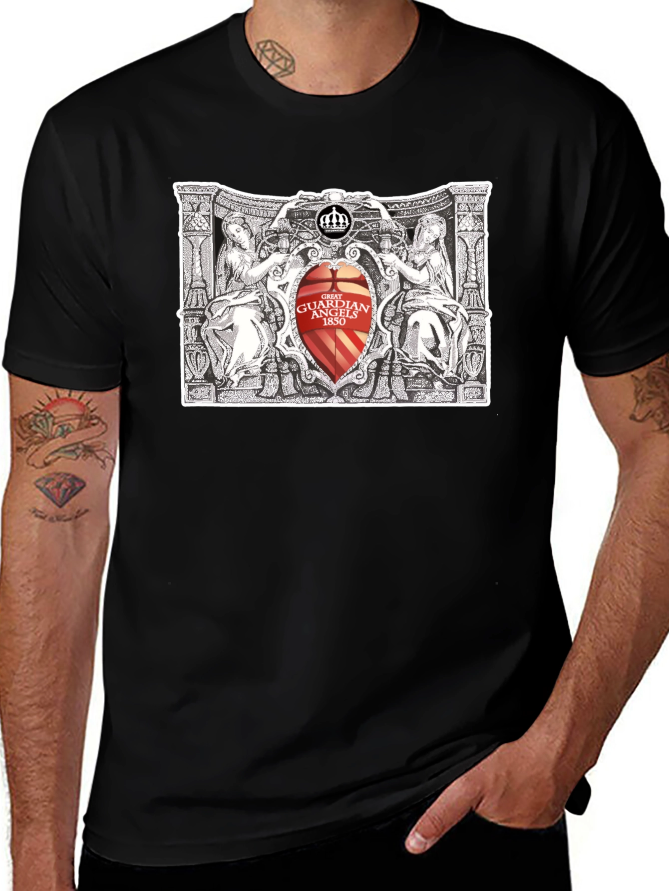 Variant 10 of Guardian Angels T-Shirt - Black Tee