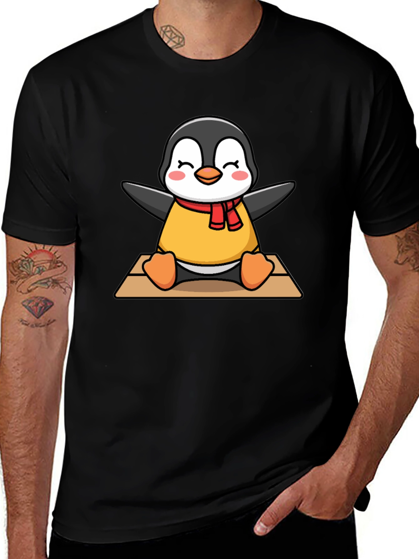 Variant 11 of Cute Penguin T-Shirt - Black