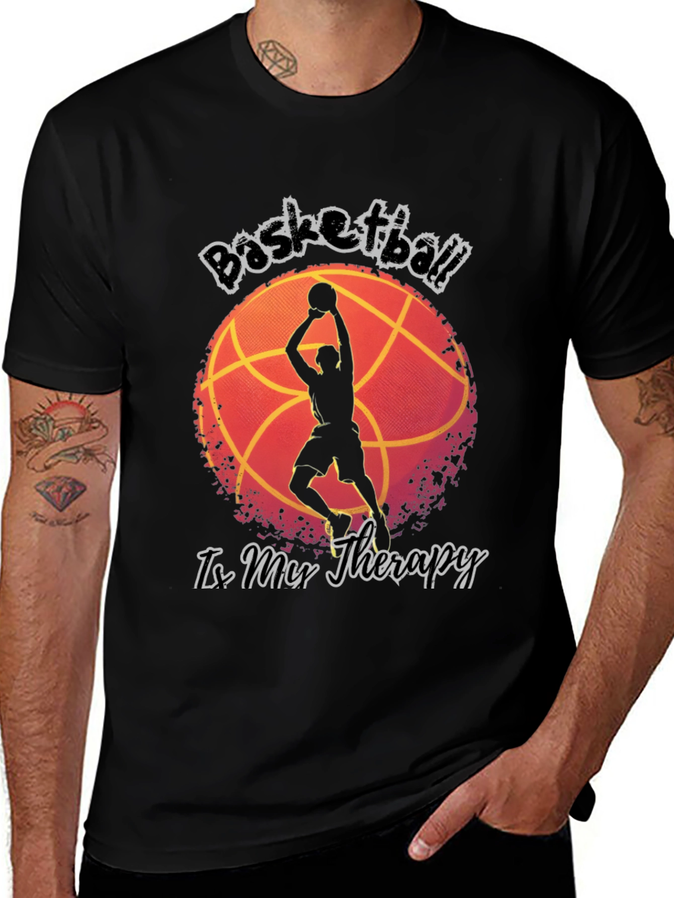 Variant 2 of Basketball Is My Therapy T-Shirt