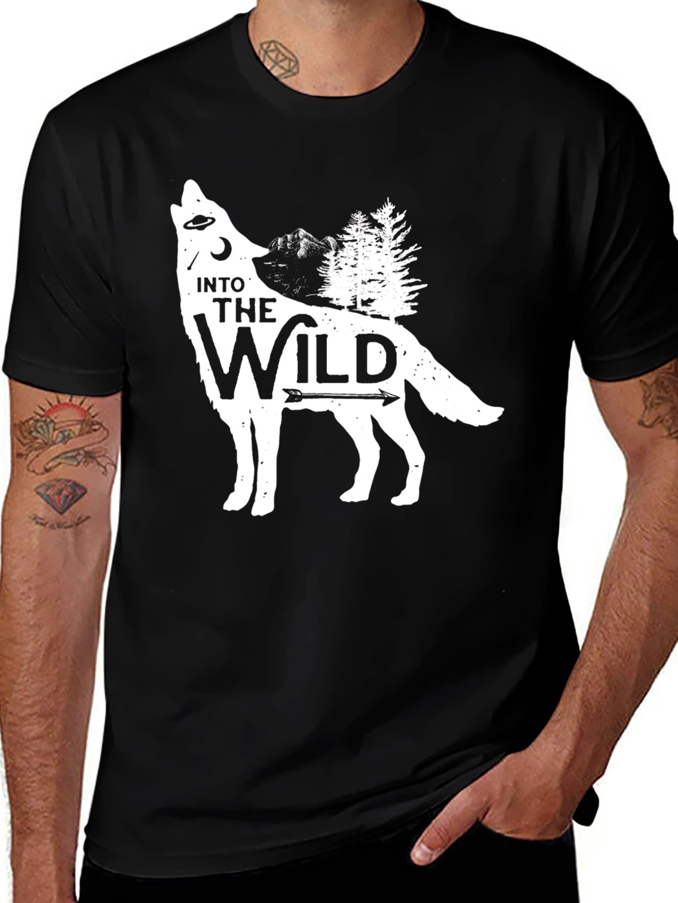 Variant 6 of Into the Wild Wolf Graphic T-Shirt