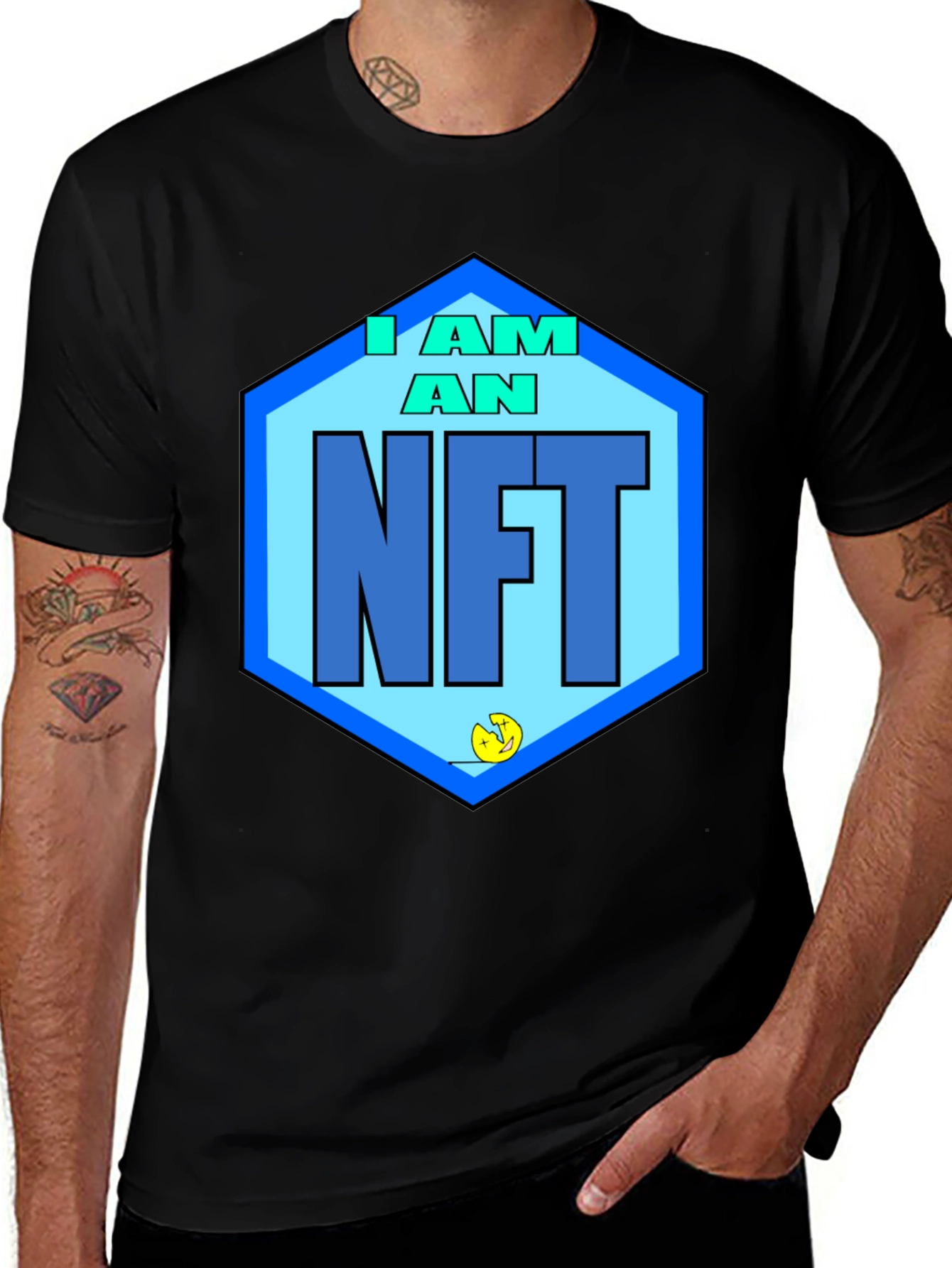 I AM AN NFT T-Shirt - Black Crew Neck Tee