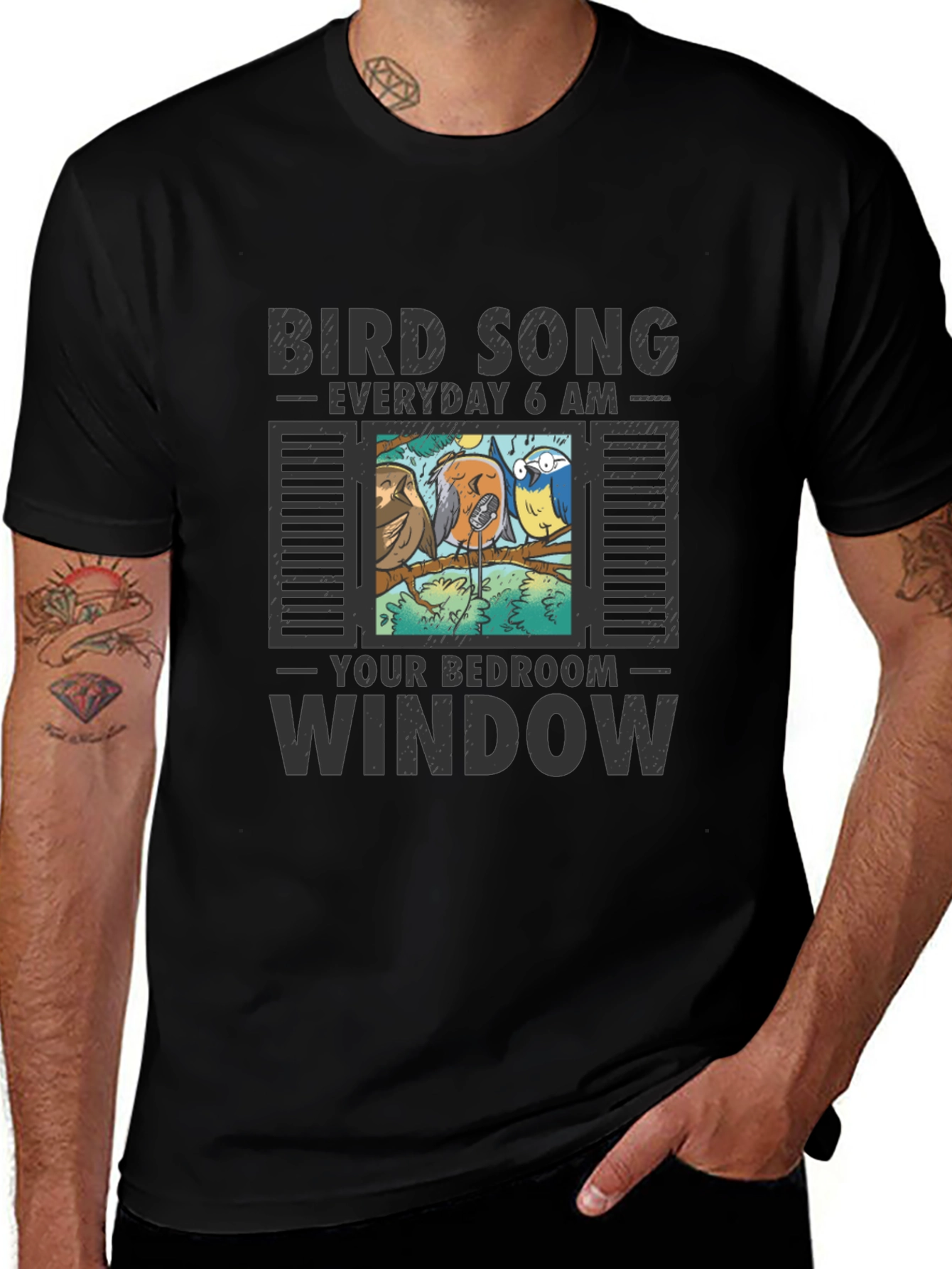 Variant 12 of Bird Song Window T-Shirt
