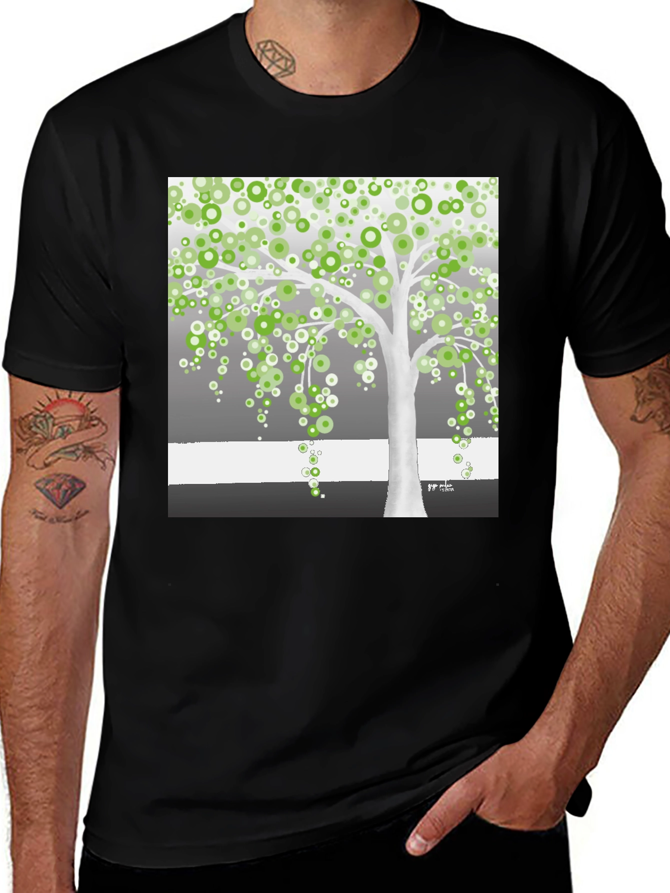 Variant 23 of Artsy Tree Graphic Tee - Unique Design