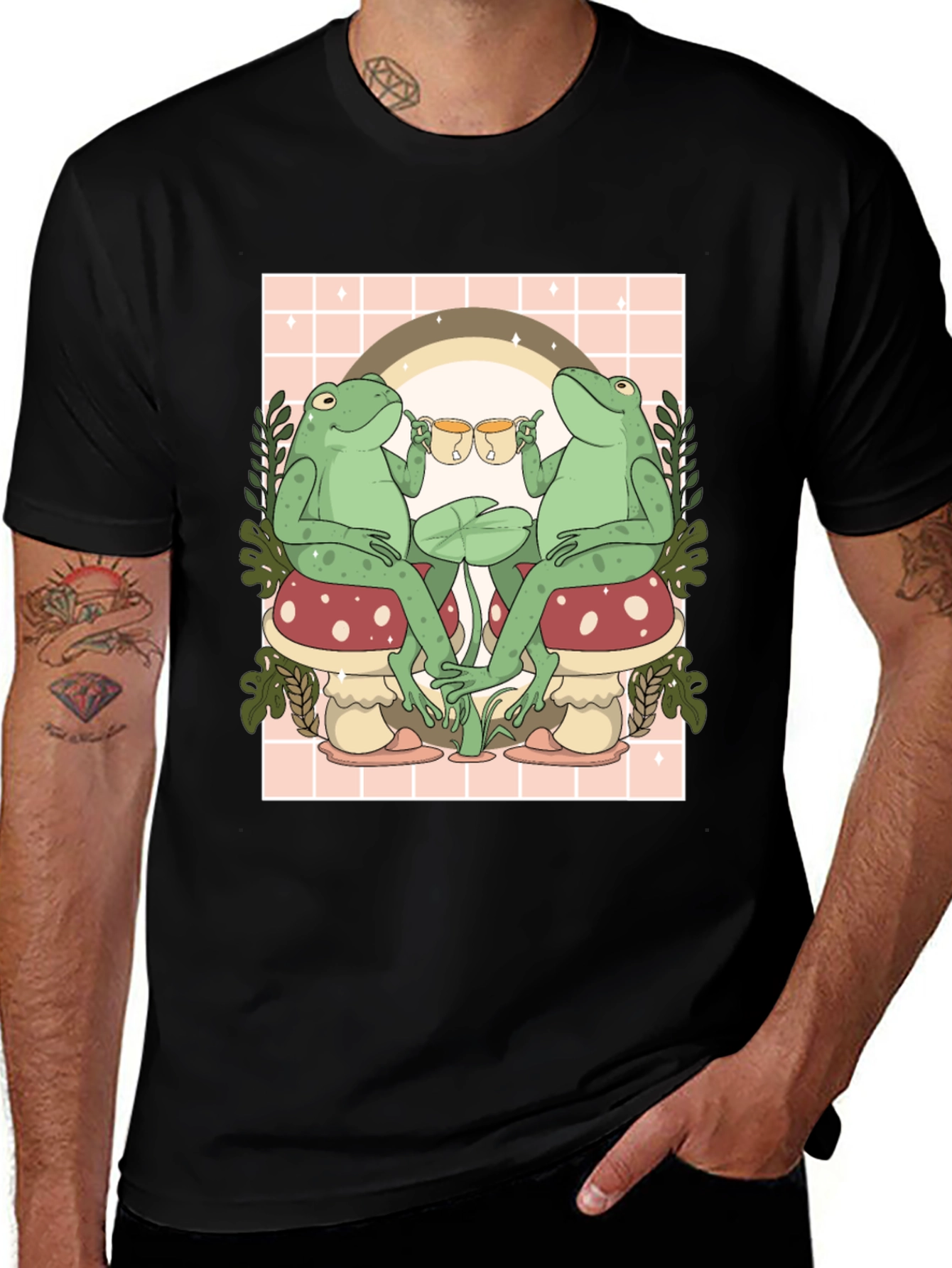 Variant 28 of Frog Tea Party Graphic Tee - Relaxed Fit