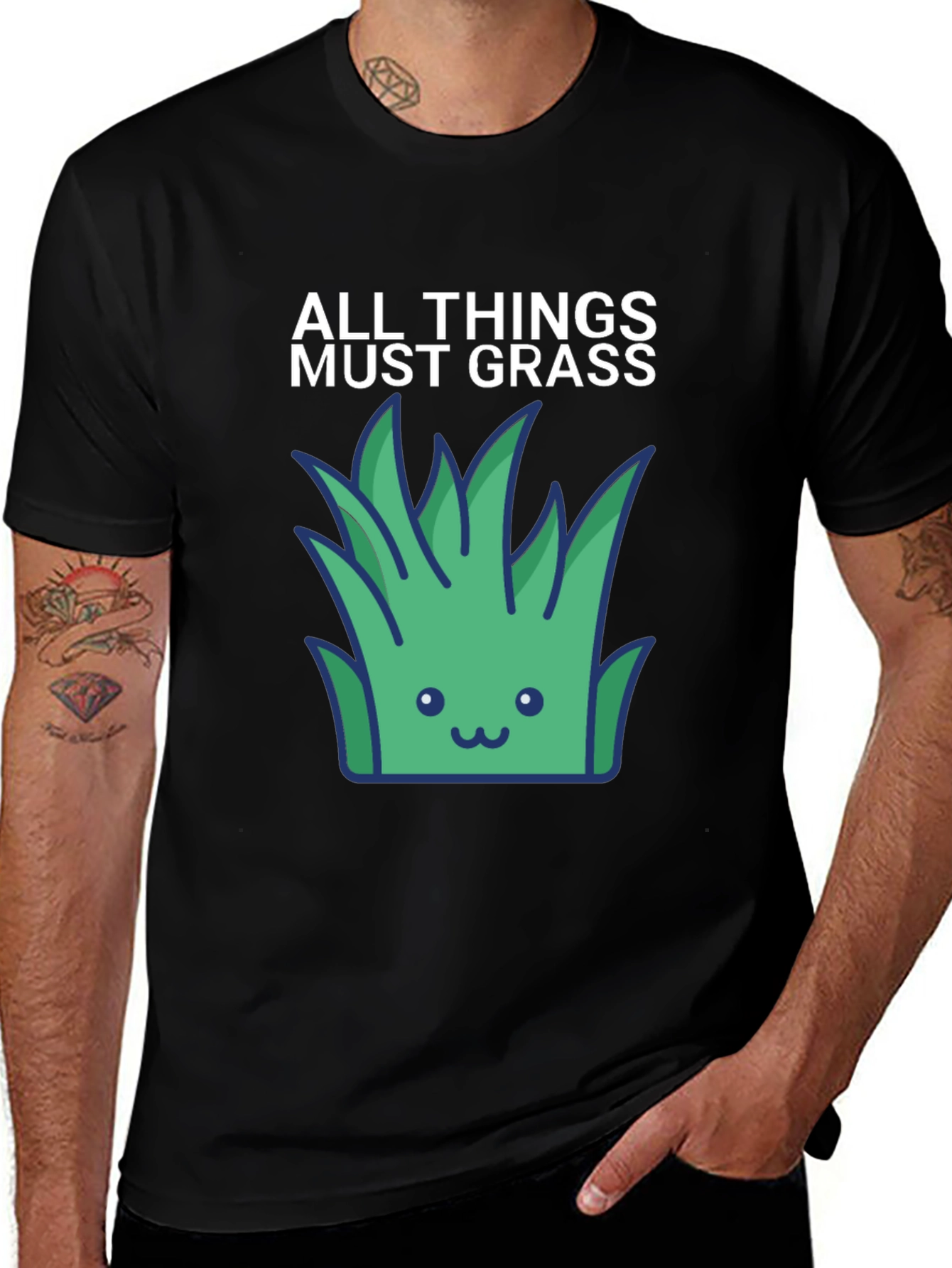 All Things Must Grass T-Shirt - Cute Plant Graphic Tee