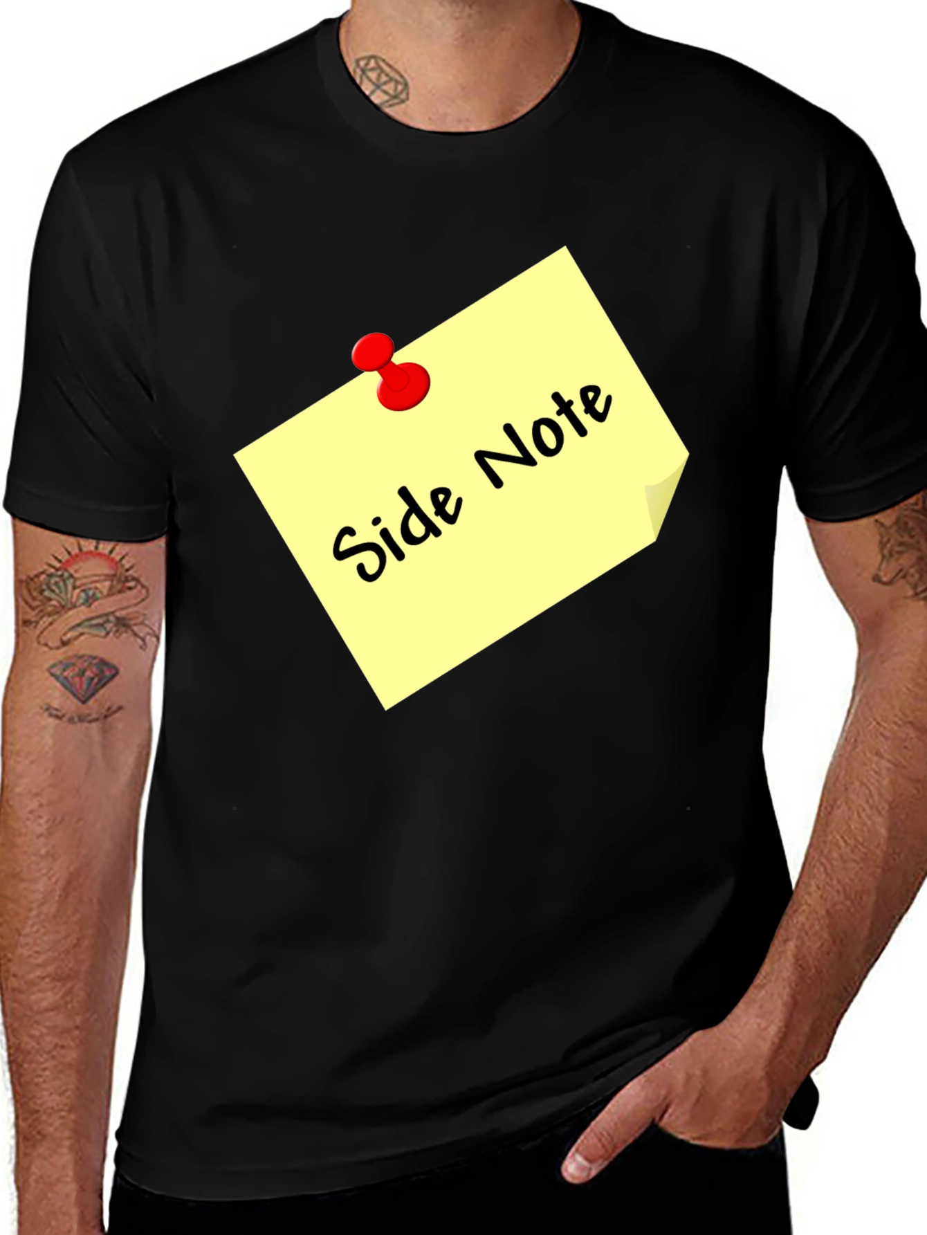 Variant 30 of Side Note Graphic Tee - Funny Novelty T-Shirt