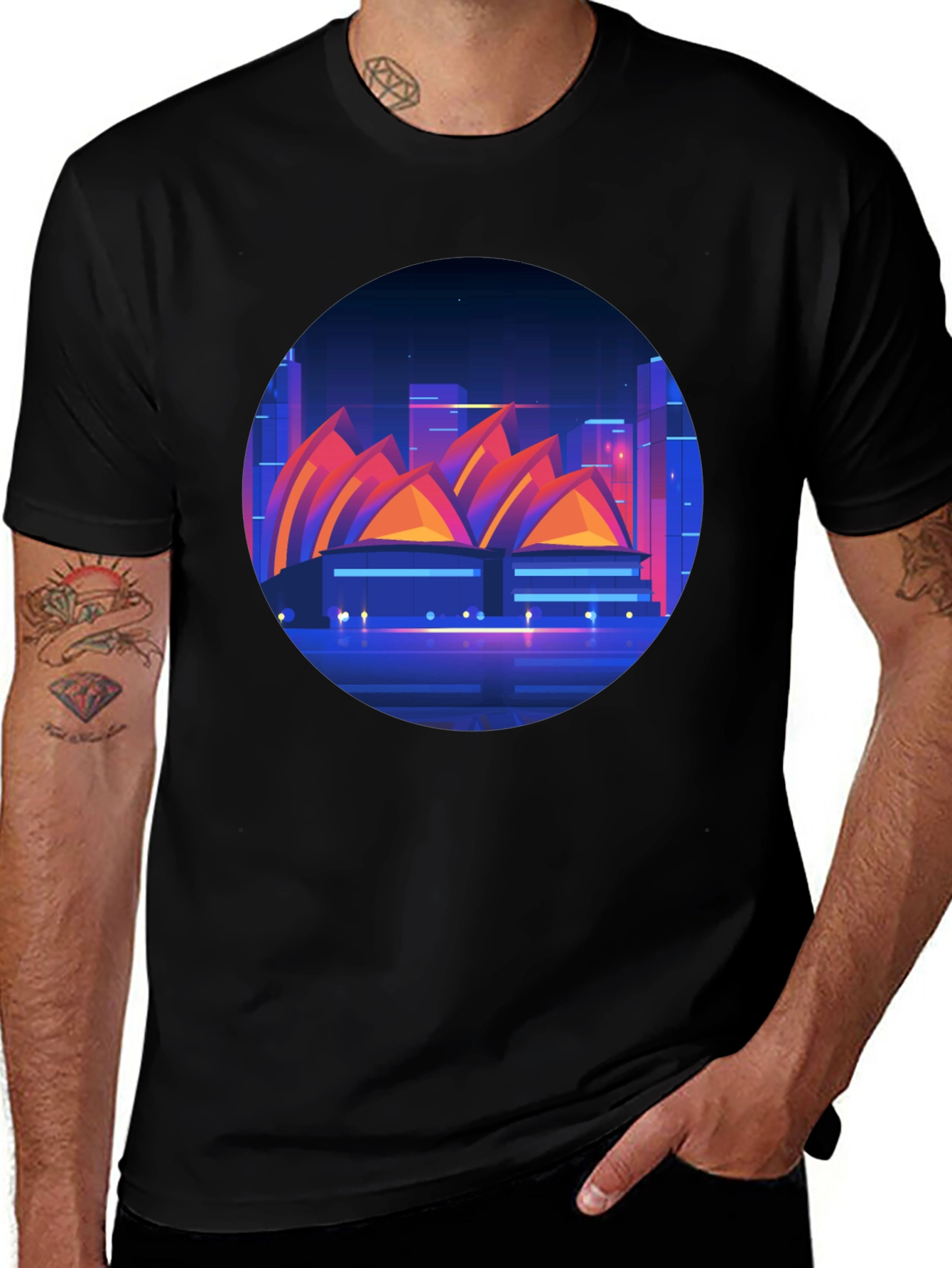 Sydney Opera House Graphic Tee - Black T-Shirt