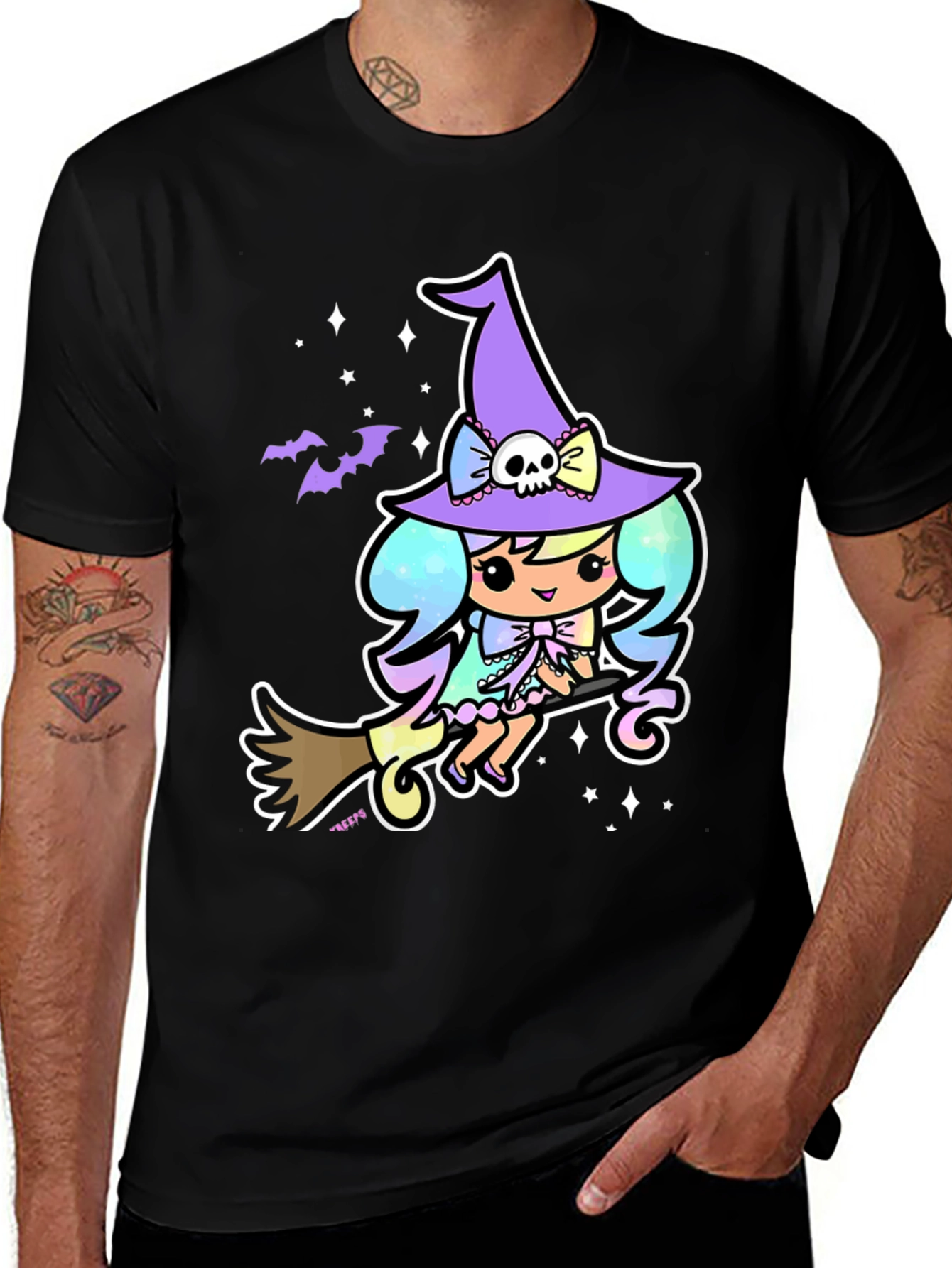 Variant 28 of Kawaii Witch T-Shirt - Pastel Goth Style