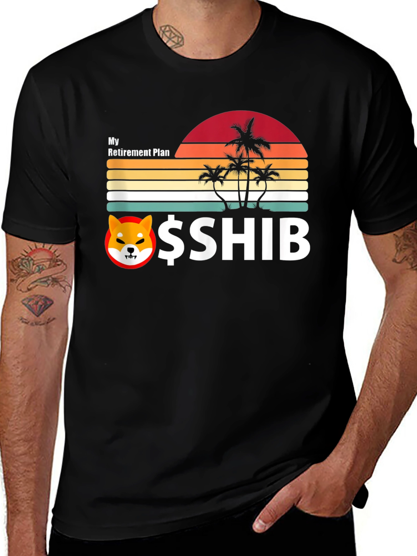 My Retirement Plan SHIB Black Tee