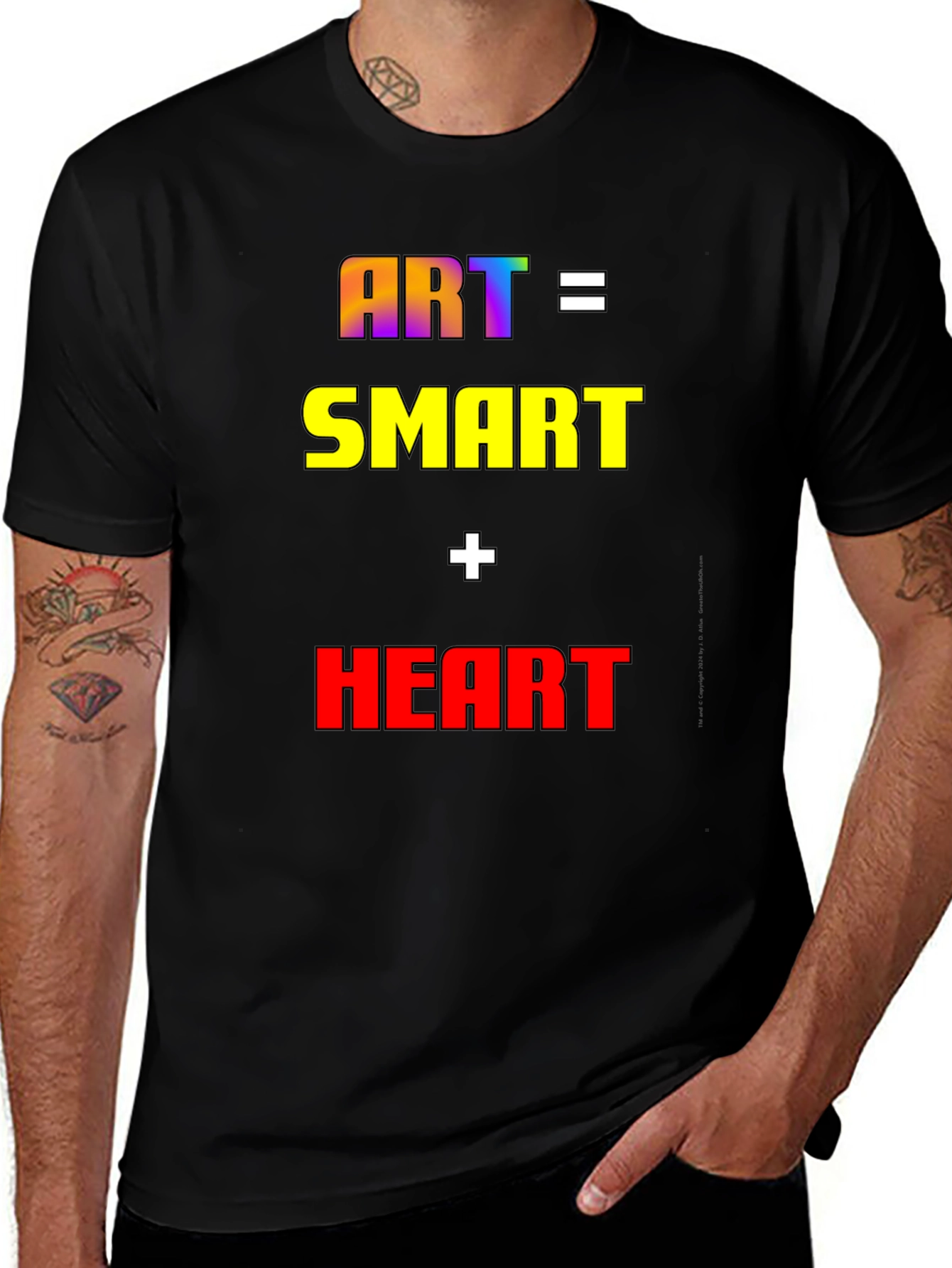 Art Equals Smart Plus Heart T-Shirt