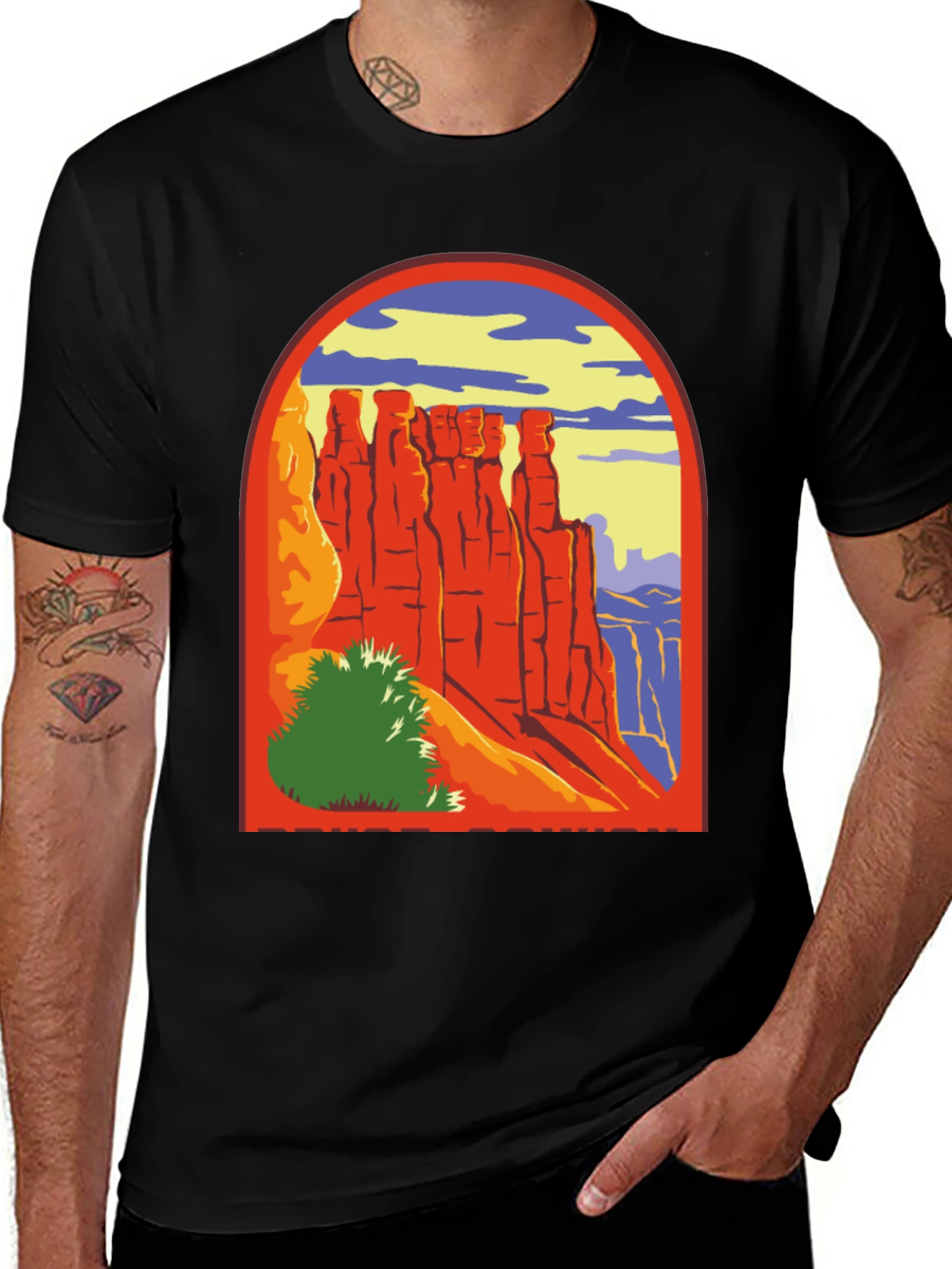 Black Desert Landscape Graphic T-Shirt main image