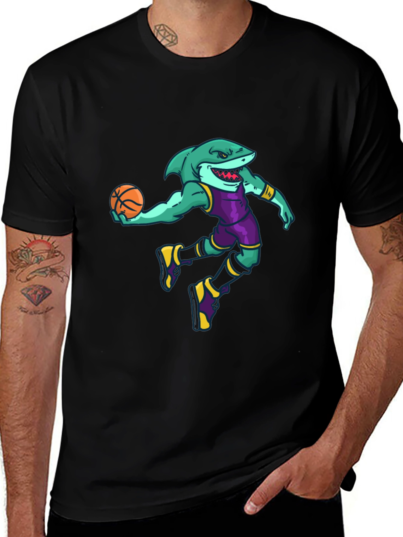 Variant 2 of Shark Basketball Graphic Tee