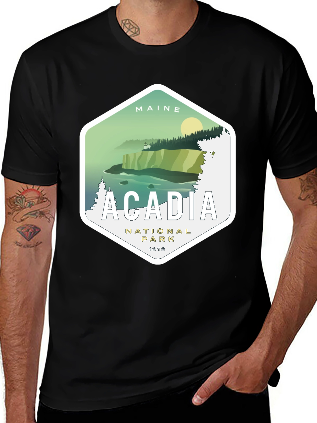 Acadia National Park Graphic Tee - Maine Souvenir