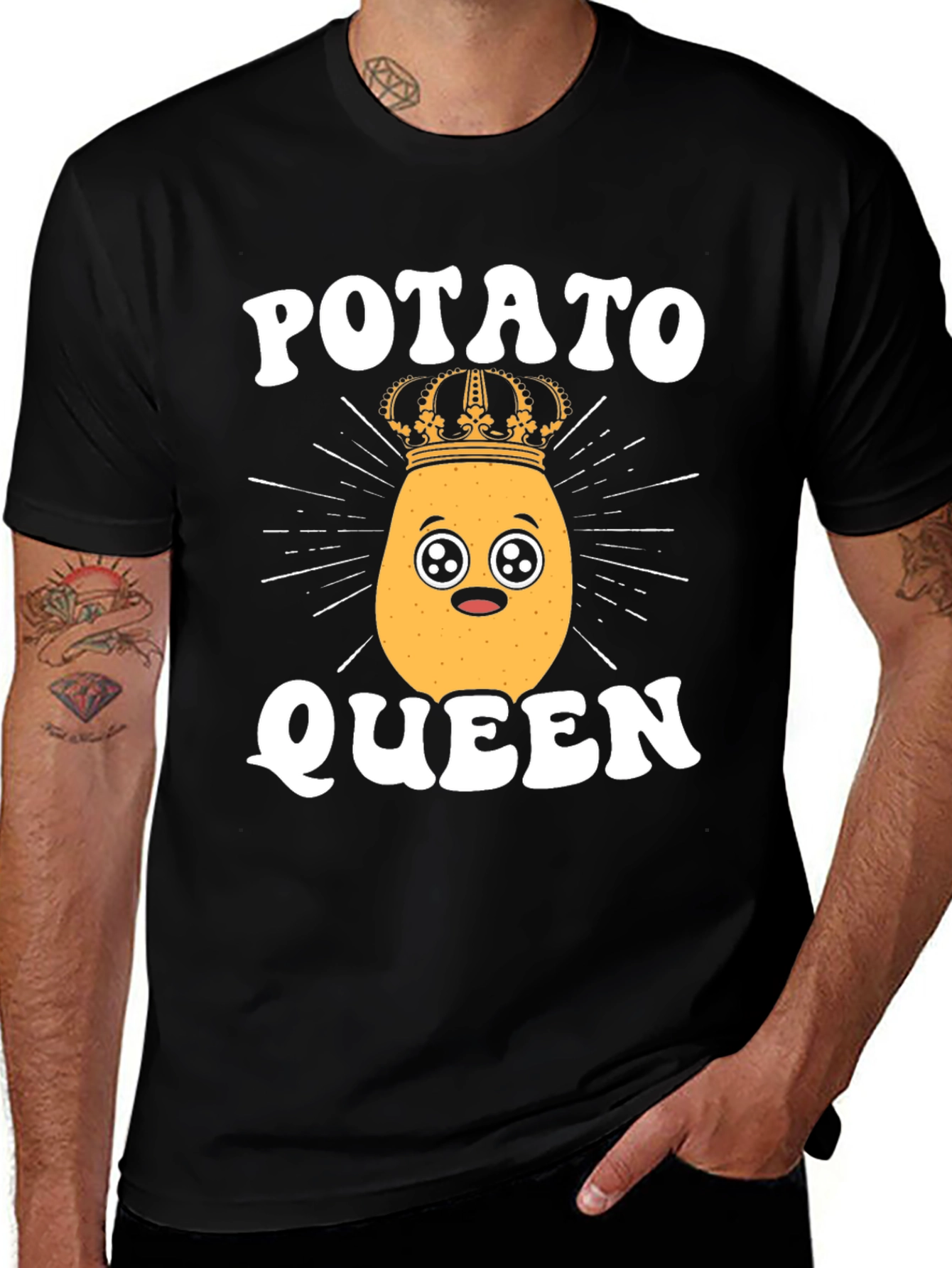 Variant 28 of Potato Queen T-Shirt - Cute Kawaii Funny