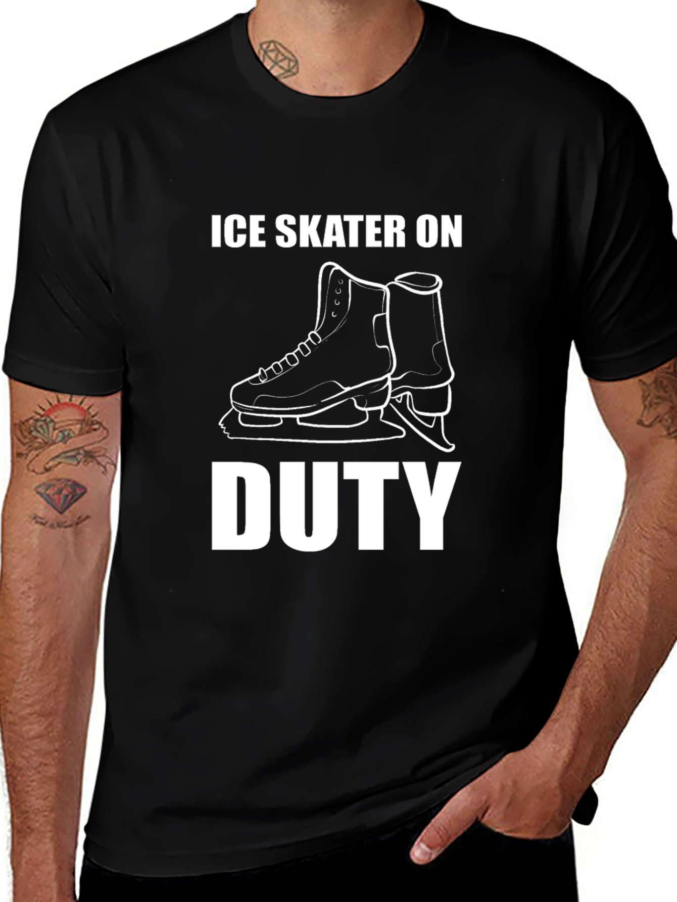 Variant 17 of Ice Skater On Duty T-Shirt