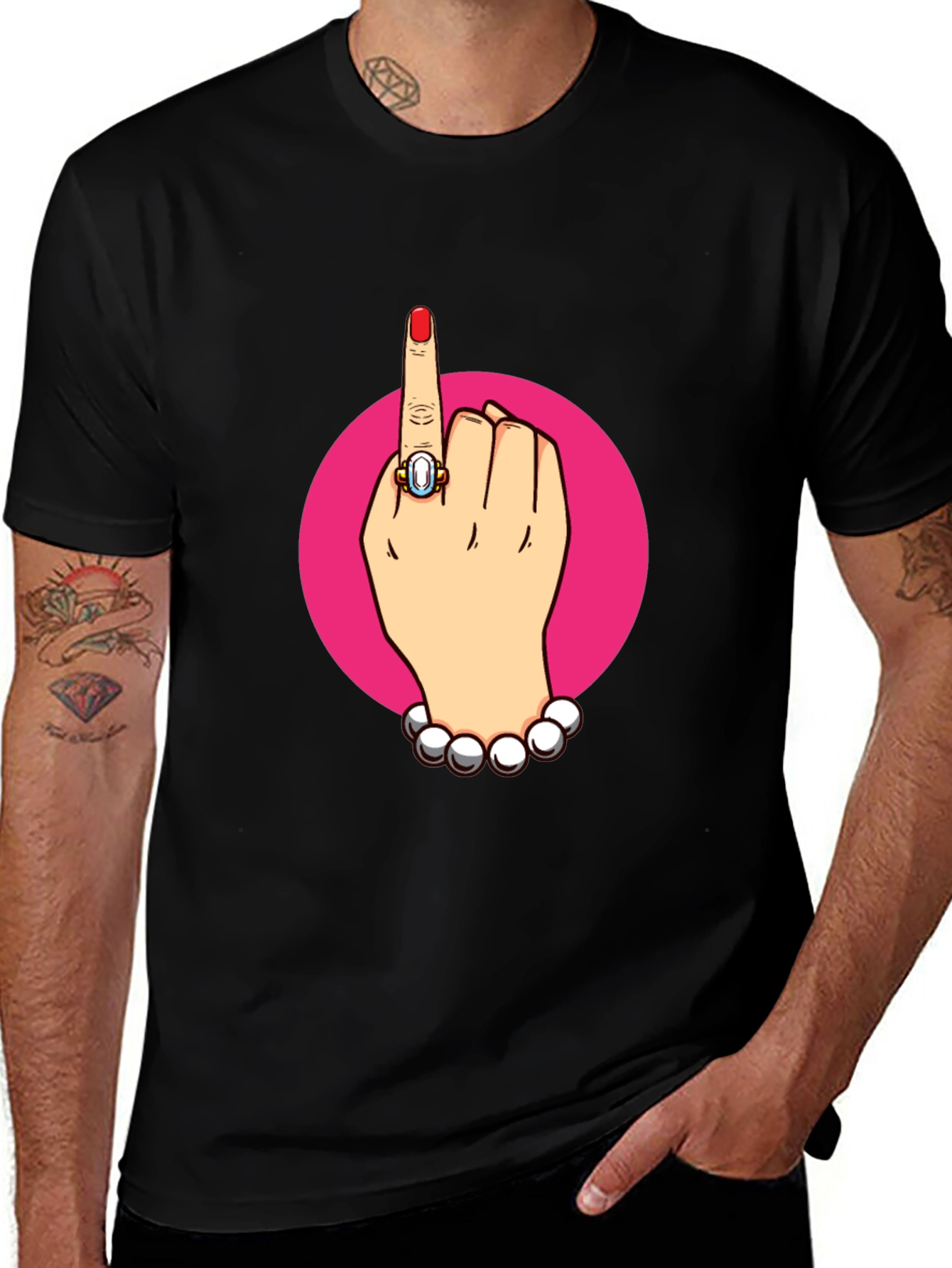 Variant 11 of Middle Finger T-Shirt - Funny Graphic Tee