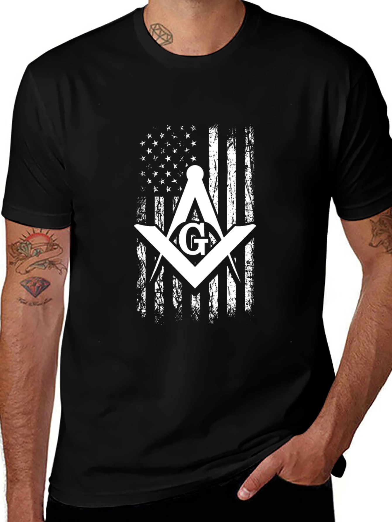 Masonic USA Flag T-Shirt