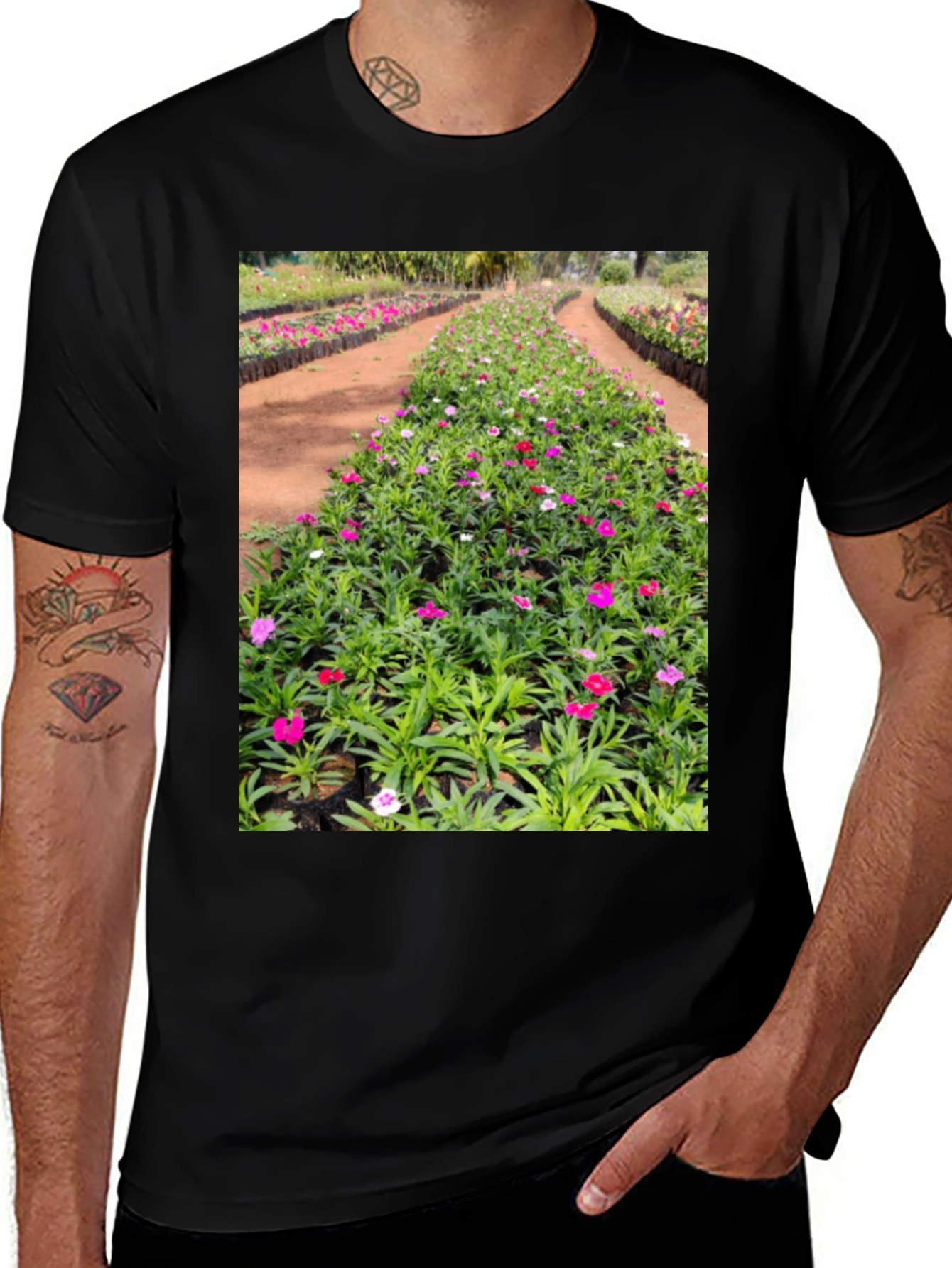 Variant 4 of Floral Pathway T-Shirt