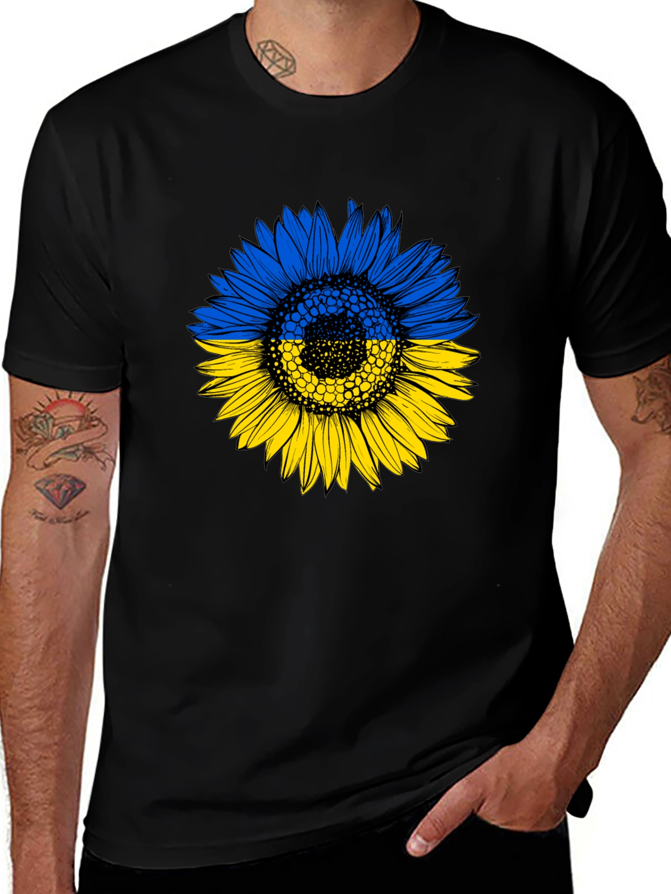 Variant 17 of Ukraine Sunflower T-Shirt - Patriotic Ukrainian Pride