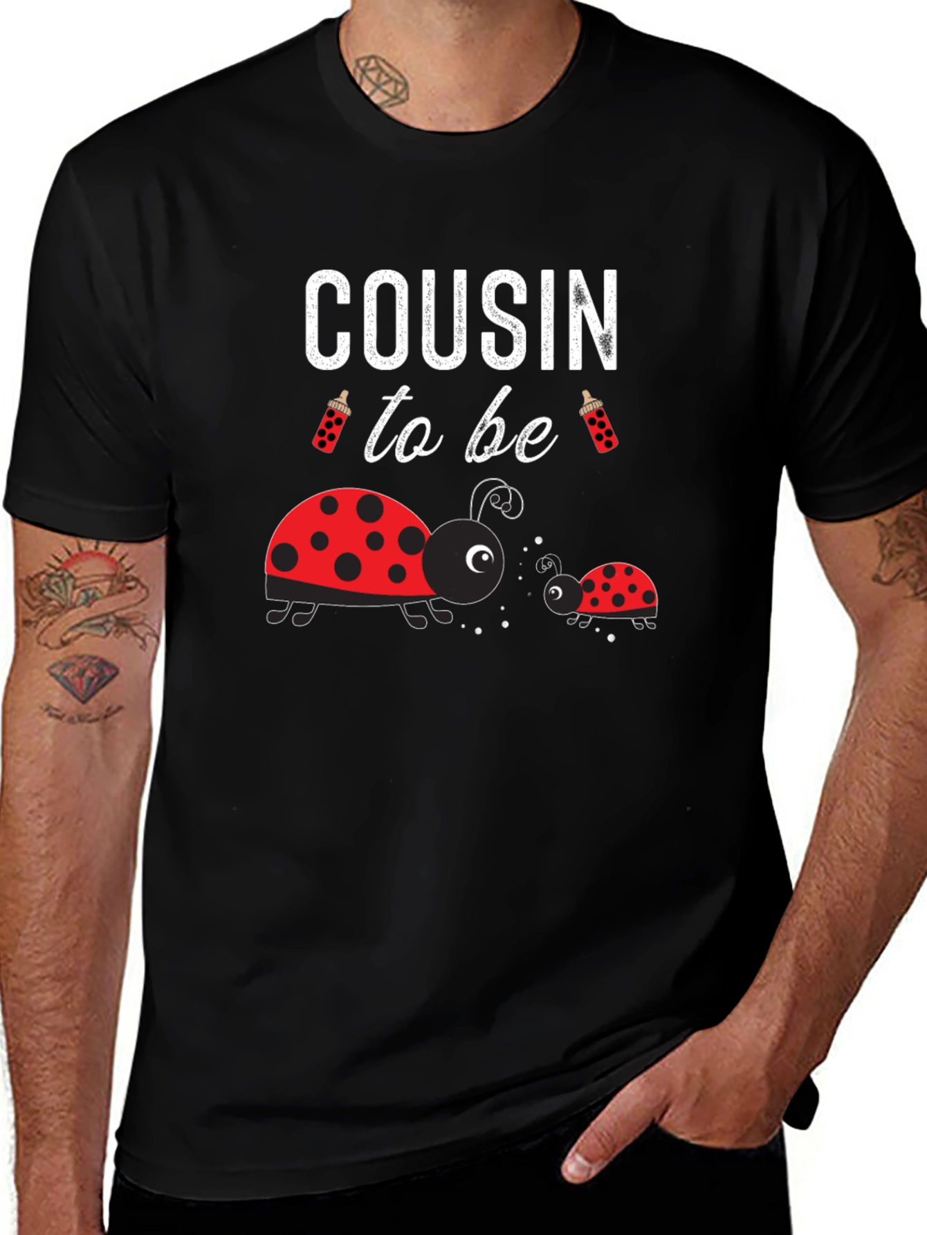 Variant 9 of Cousin To Be Ladybug Baby Shower T-Shirt