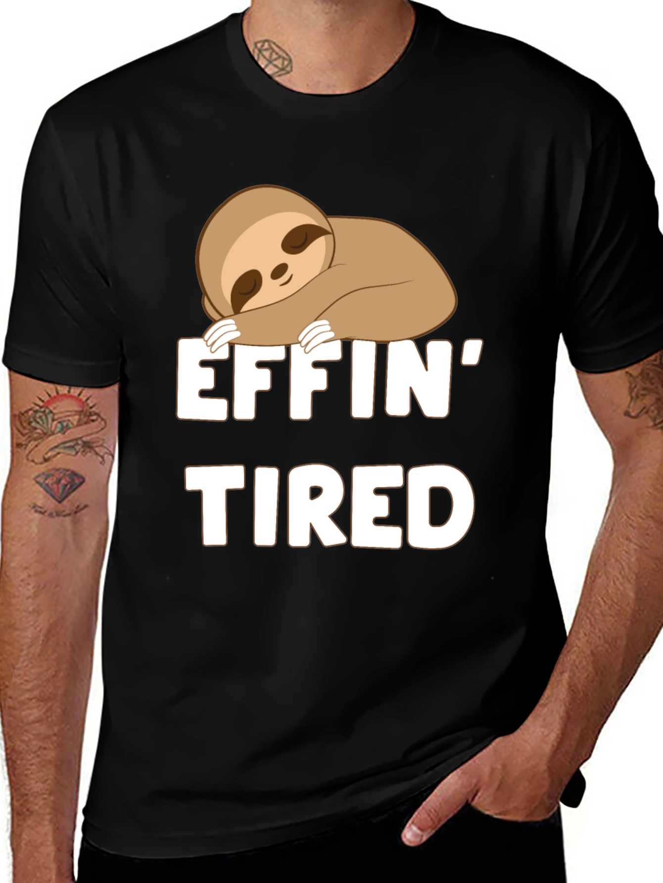Variant 14 of Effin' Tired Sloth T-Shirt - Funny Casual Tee